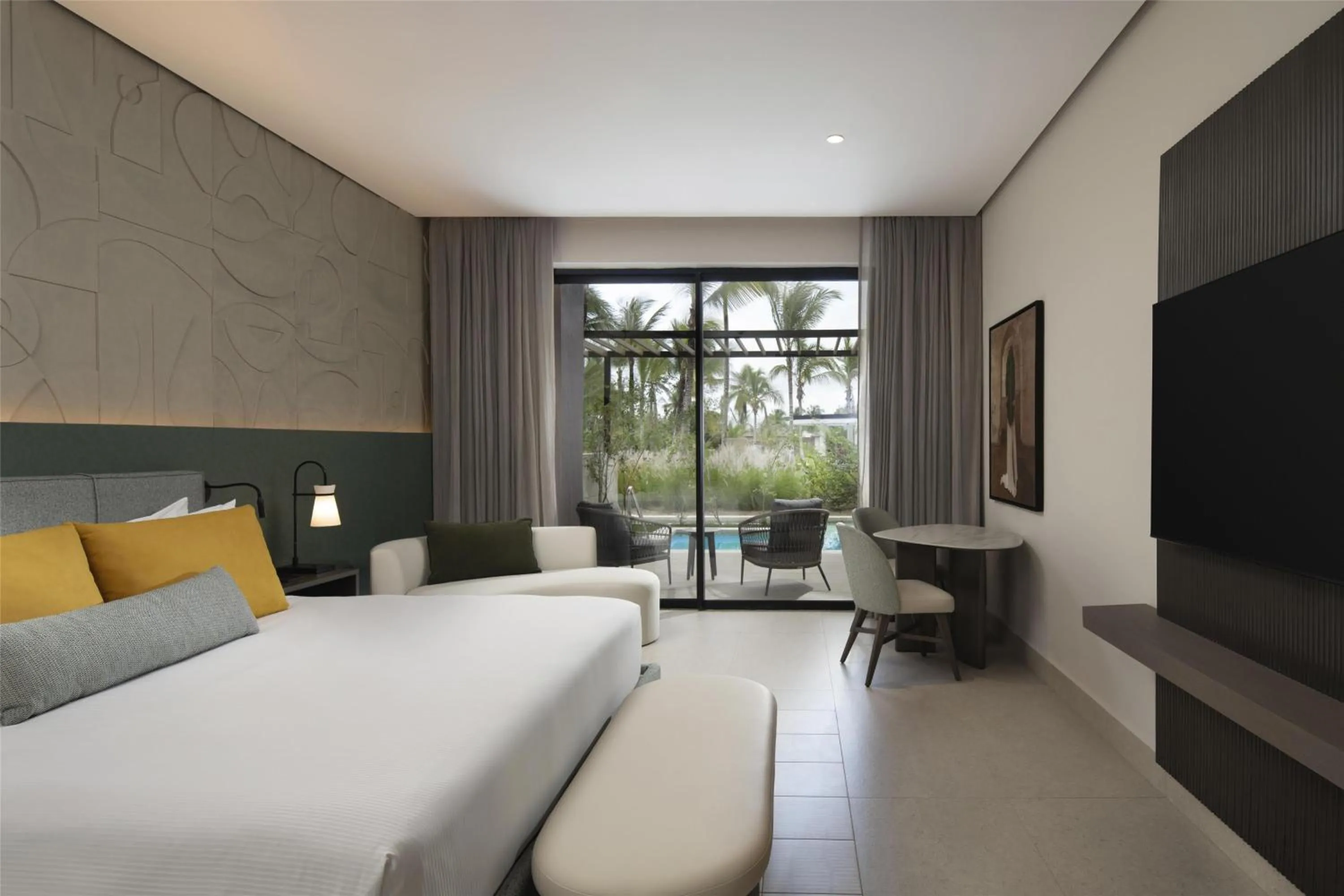 Living room, Bed in Zemi Miches Punta Cana All-Inclusive Resort, Curio by Hilton