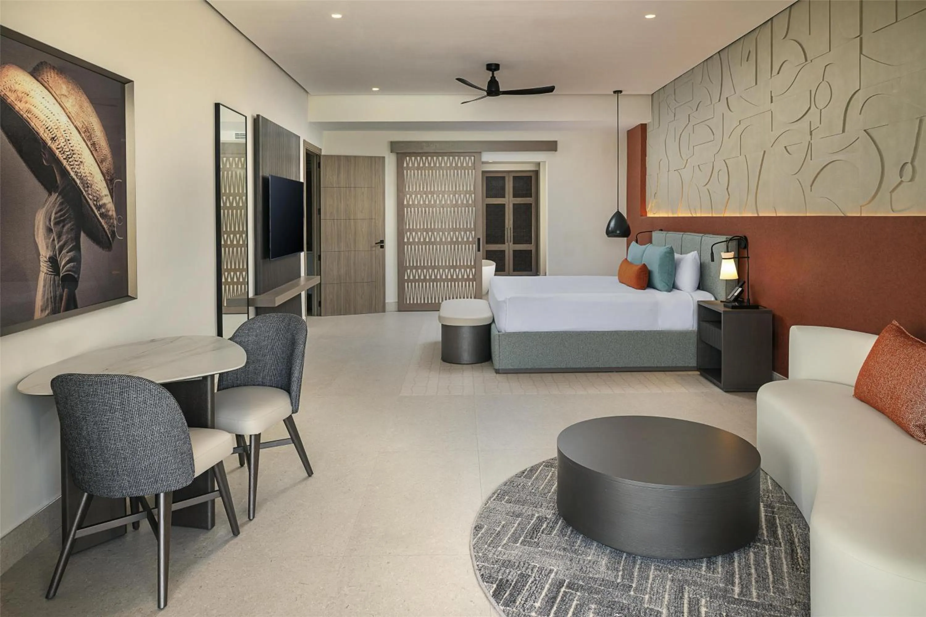 Living room, Bed in Zemi Miches Punta Cana All-Inclusive Resort, Curio by Hilton
