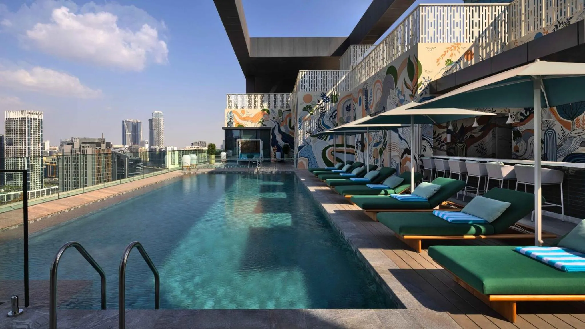 Swimming pool in InterContinental Residences Dubai Business Bay by IHG