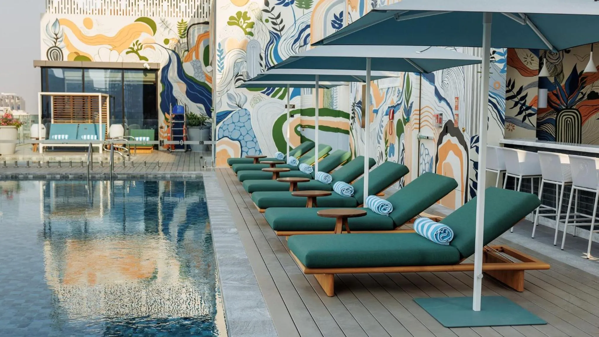 Swimming pool in InterContinental Residences Dubai Business Bay by IHG