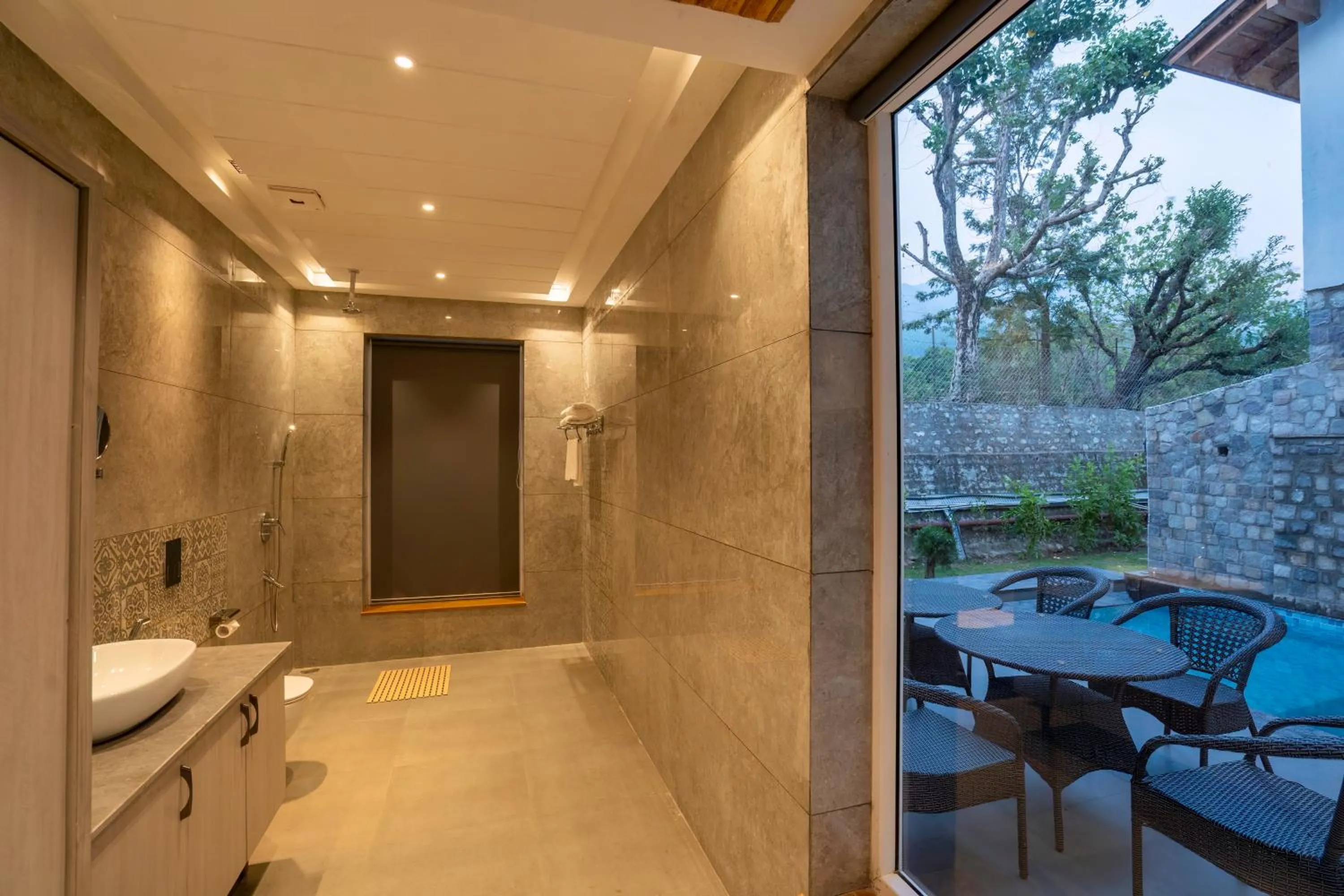 Pool view in Evara Spa & Resort