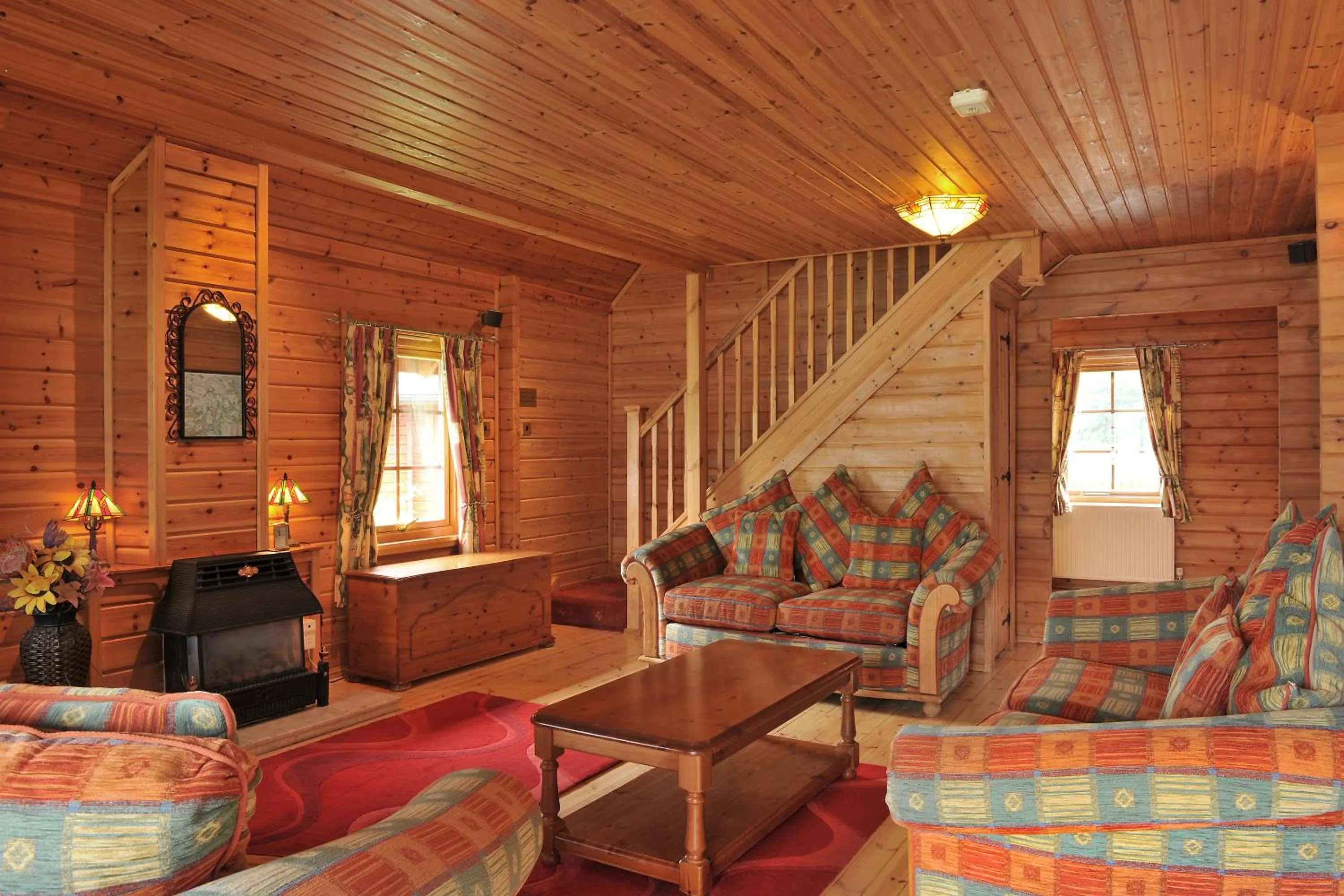 Living room in Ardlui Lochside Lodges