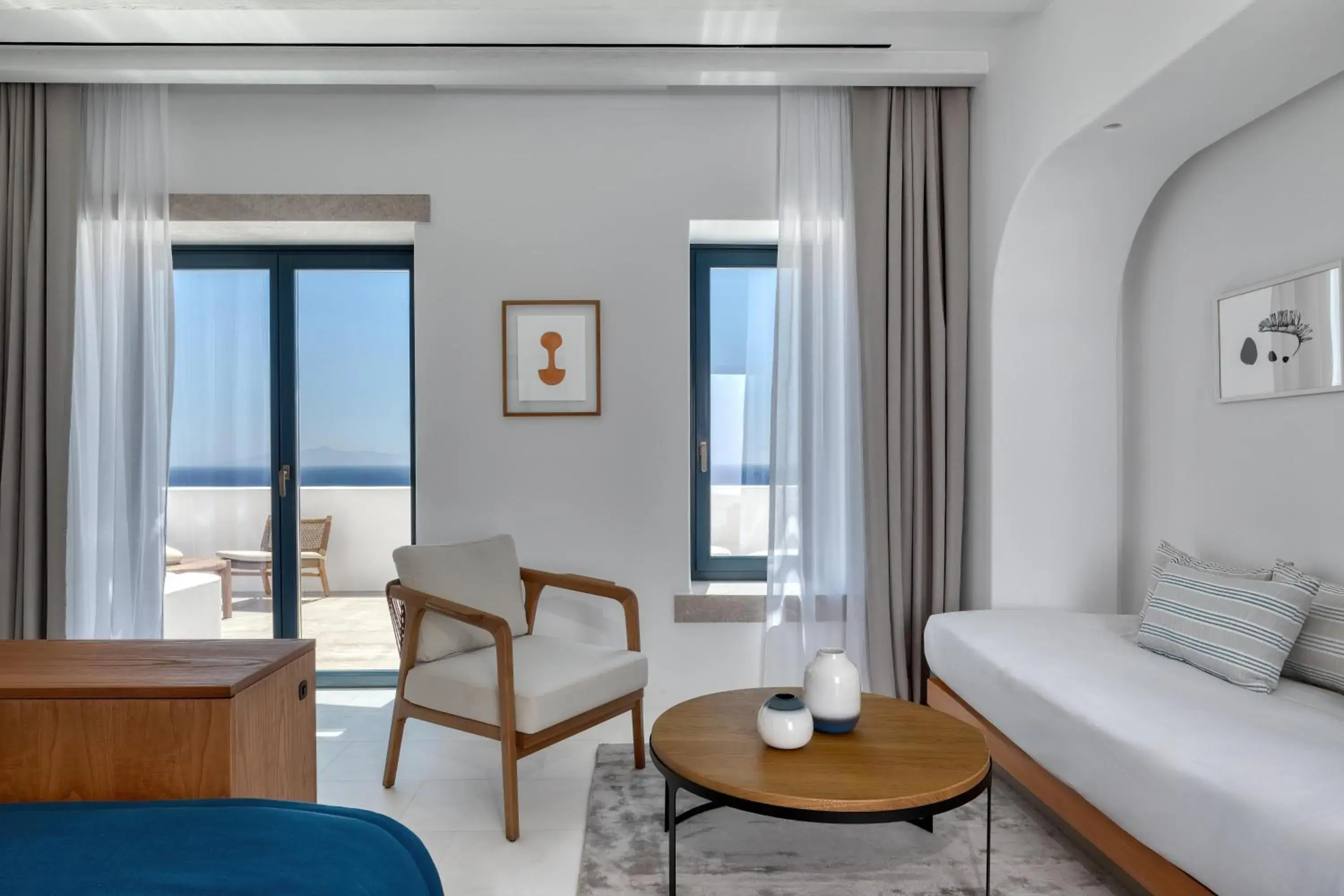 Premium King Room with Panoramic Sea View in Sandblu Santorini, LXR Hotels & Resorts Premium King Room with Panoramic Sea View in Sandblu Santorini, LXR Hotels & Resorts