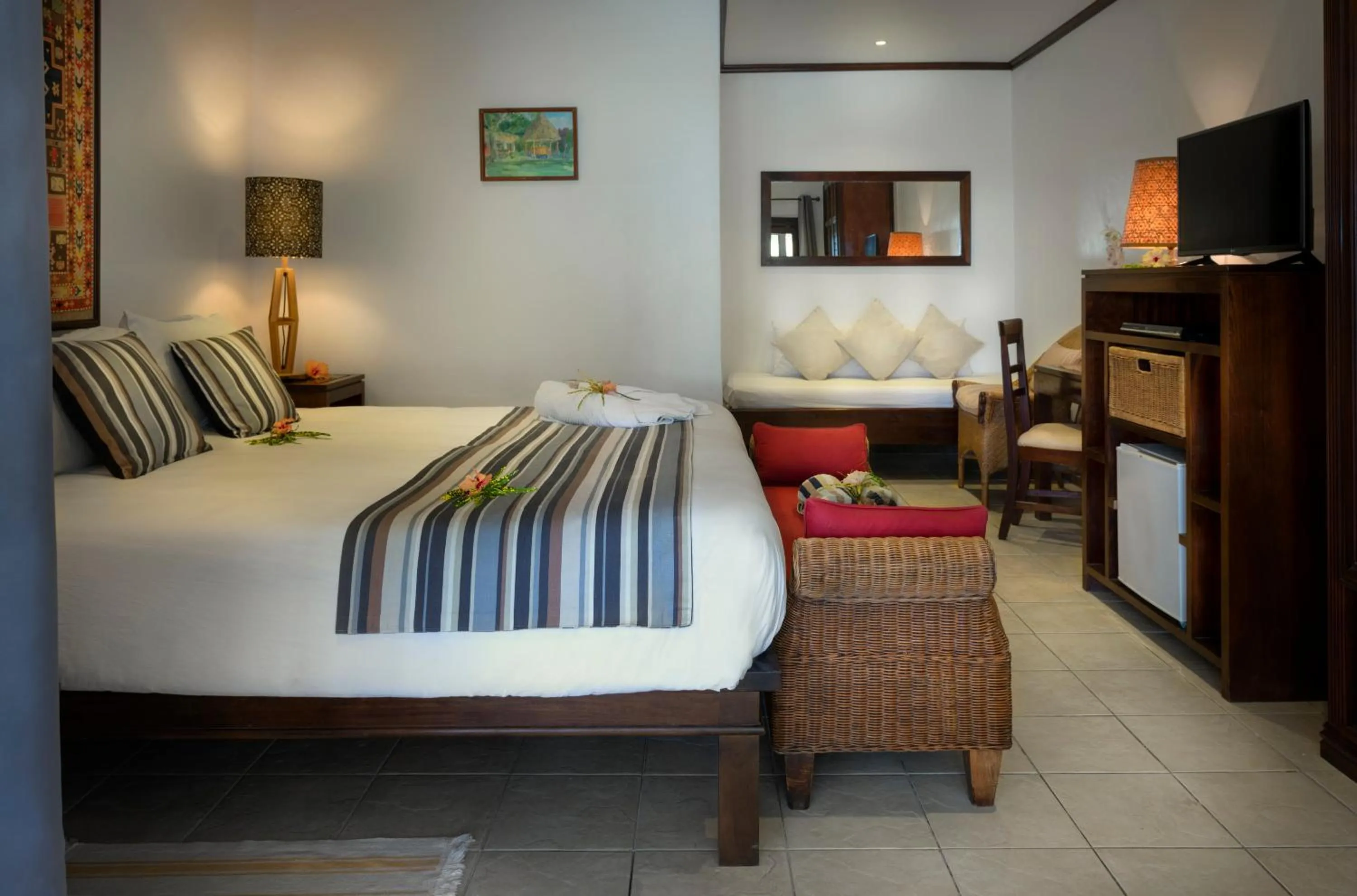 Bed in Auberge d'Anse Boileau & Restaurant Chez Plume