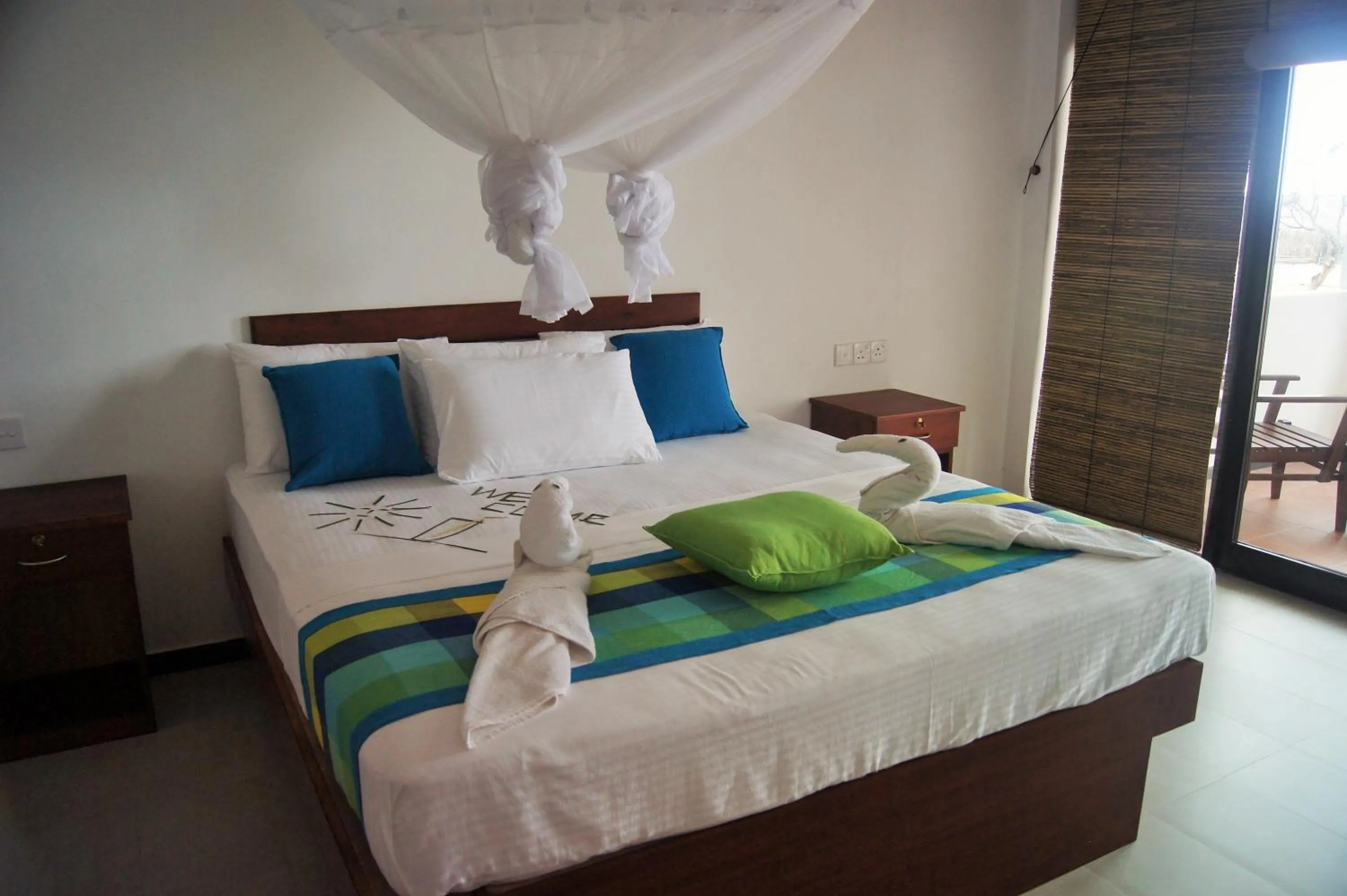 Bed in Wellé Wadiya Beach Villa