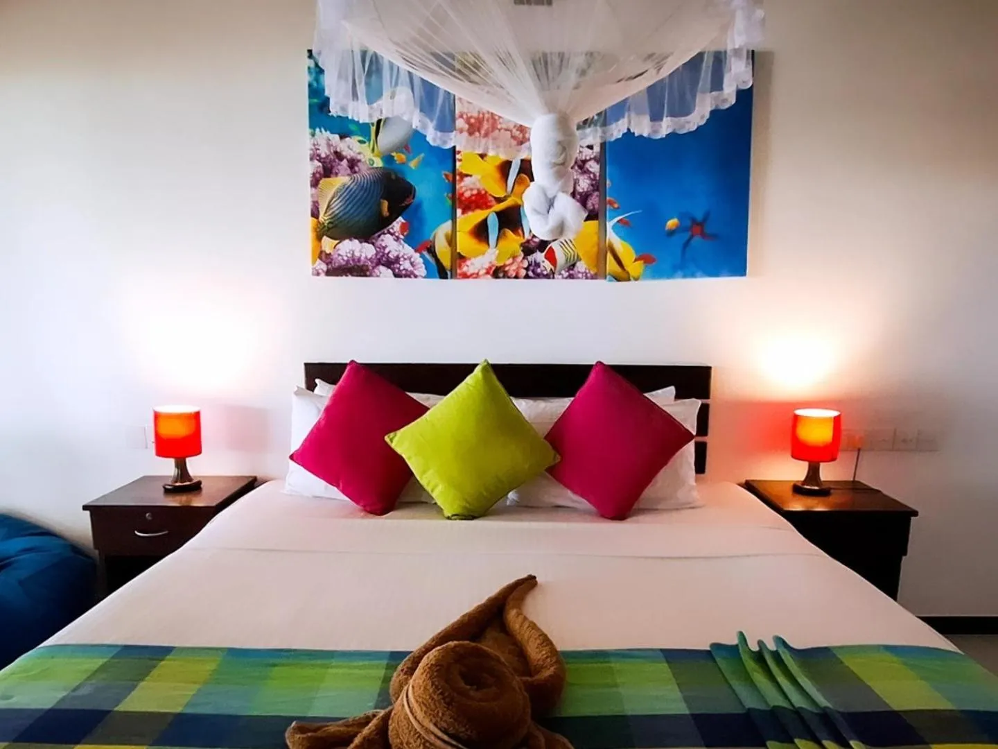 Bed in Wellé Wadiya Beach Villa