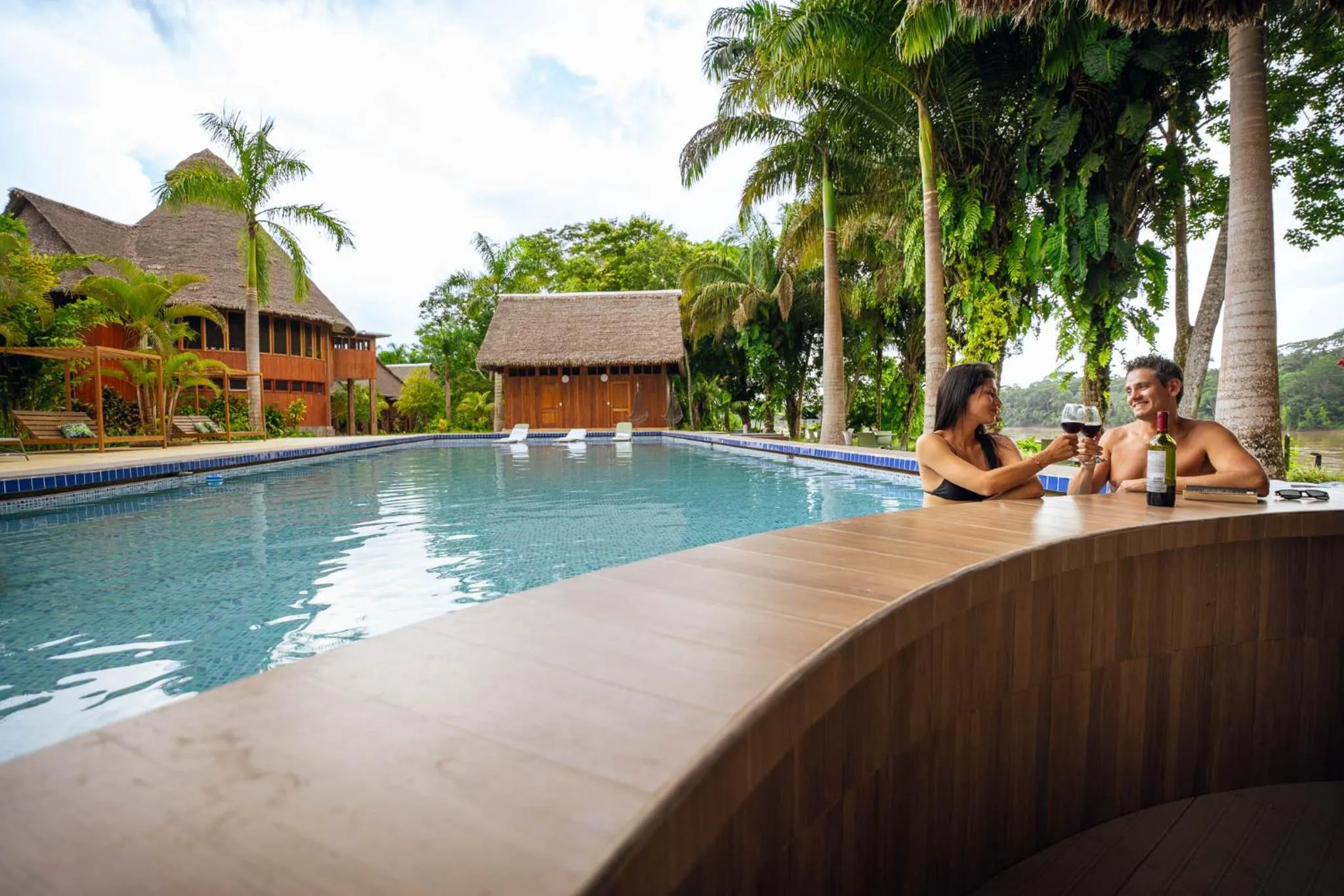 Swimming pool in IKAM Riverview Amazon Lodge - Asociado Casa Andina
