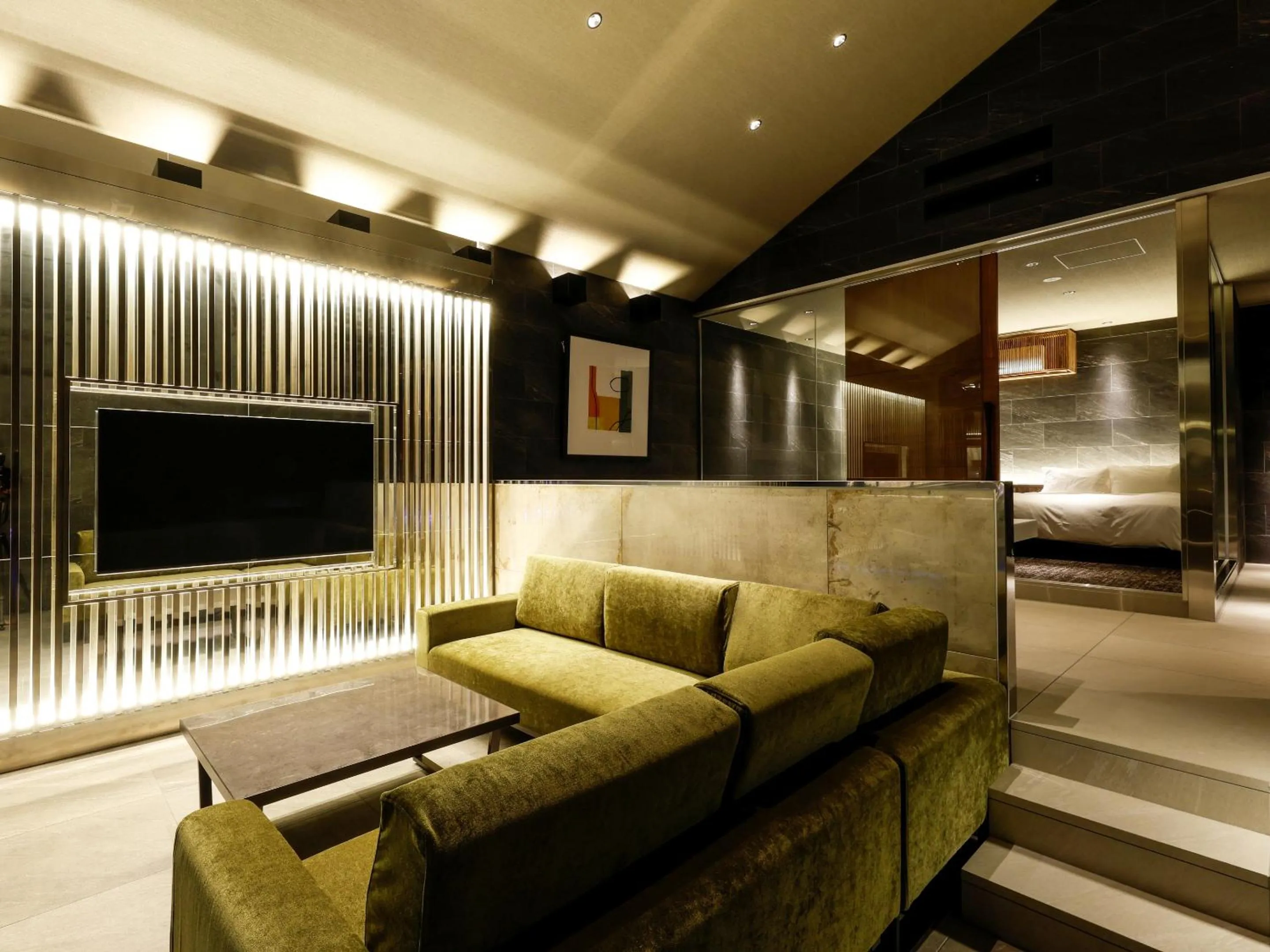 Living room in FIVE SPRING RESORT THE SHIRAHAMA