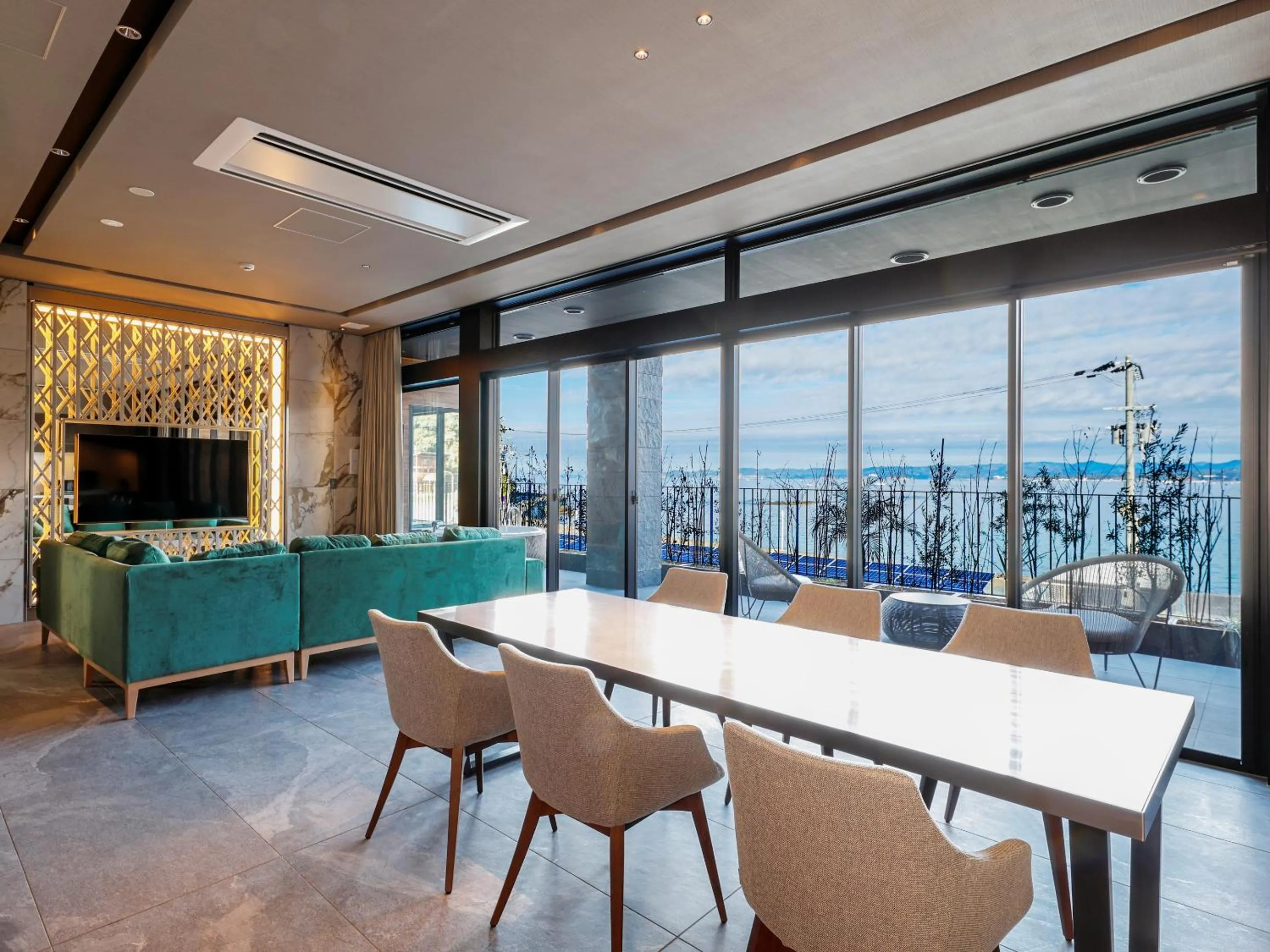 Living room in FIVE SPRING RESORT THE SHIRAHAMA