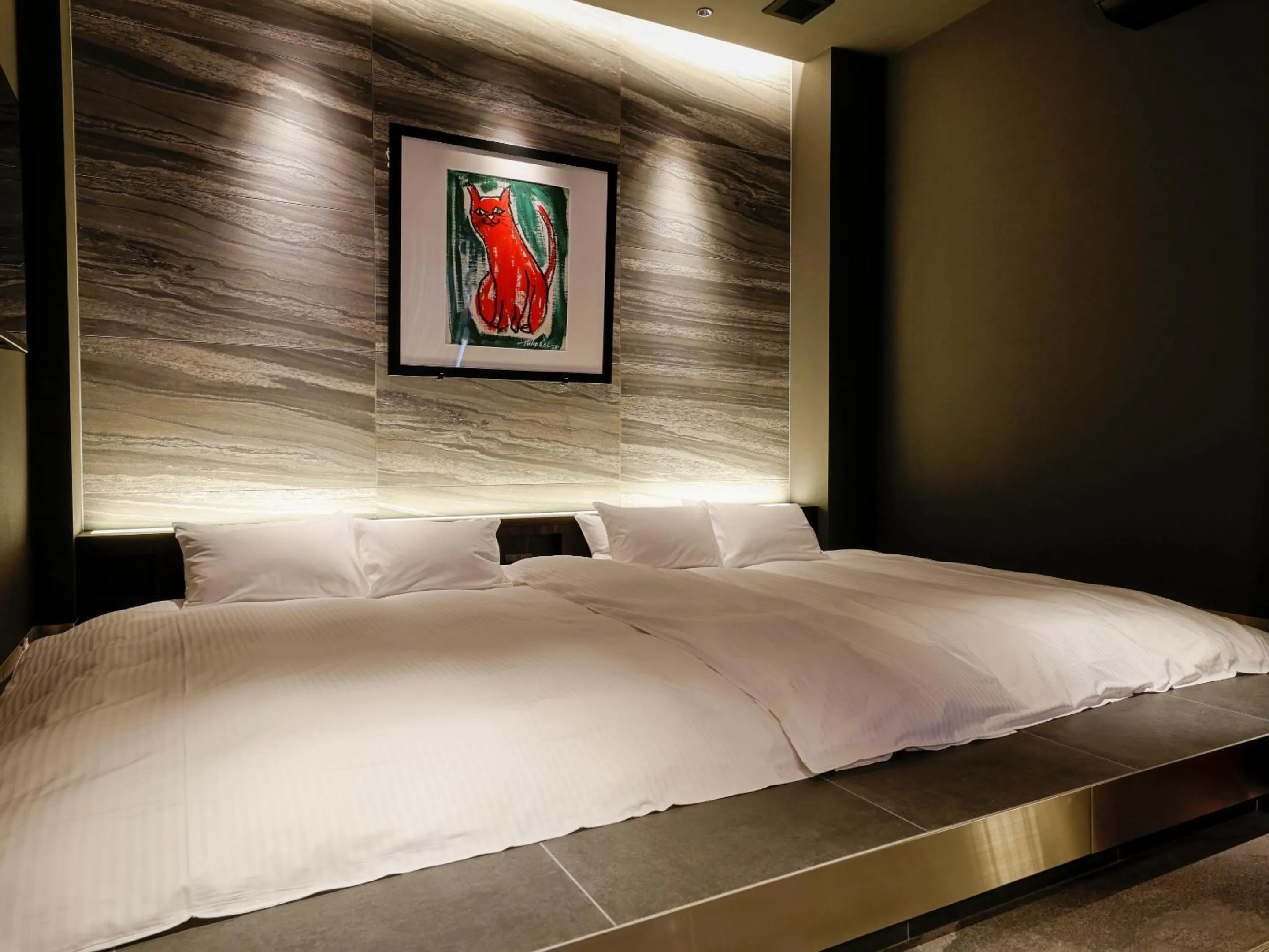 Bed in FIVE SPRING RESORT THE SHIRAHAMA