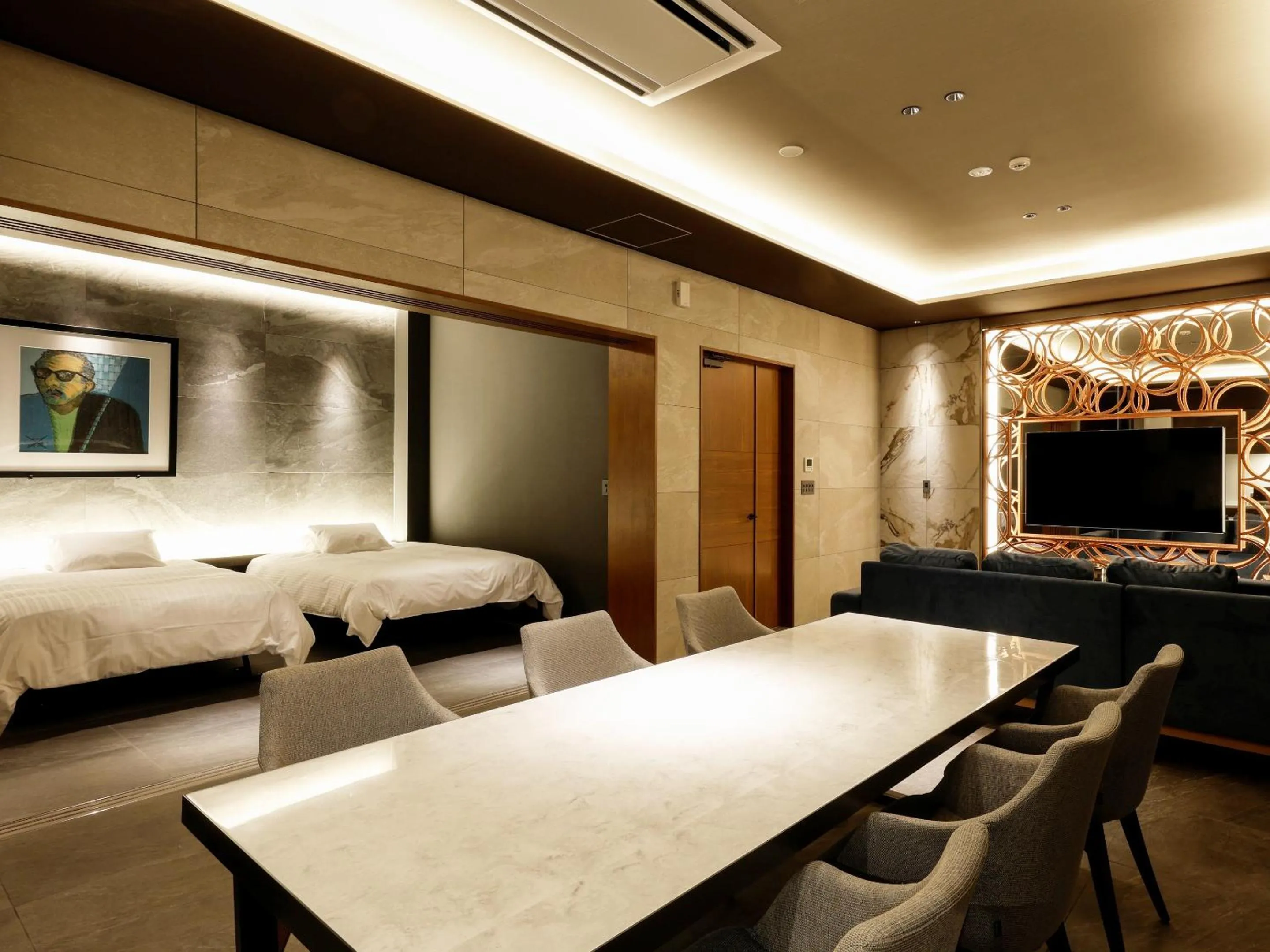 Bed in FIVE SPRING RESORT THE SHIRAHAMA