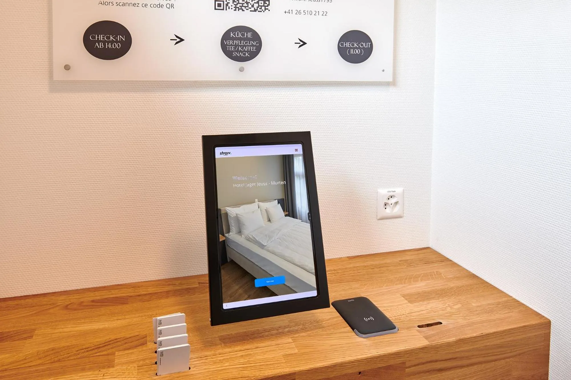 Lobby or reception in Hotel Jäger Jeuss - Murten - Self-Check-in