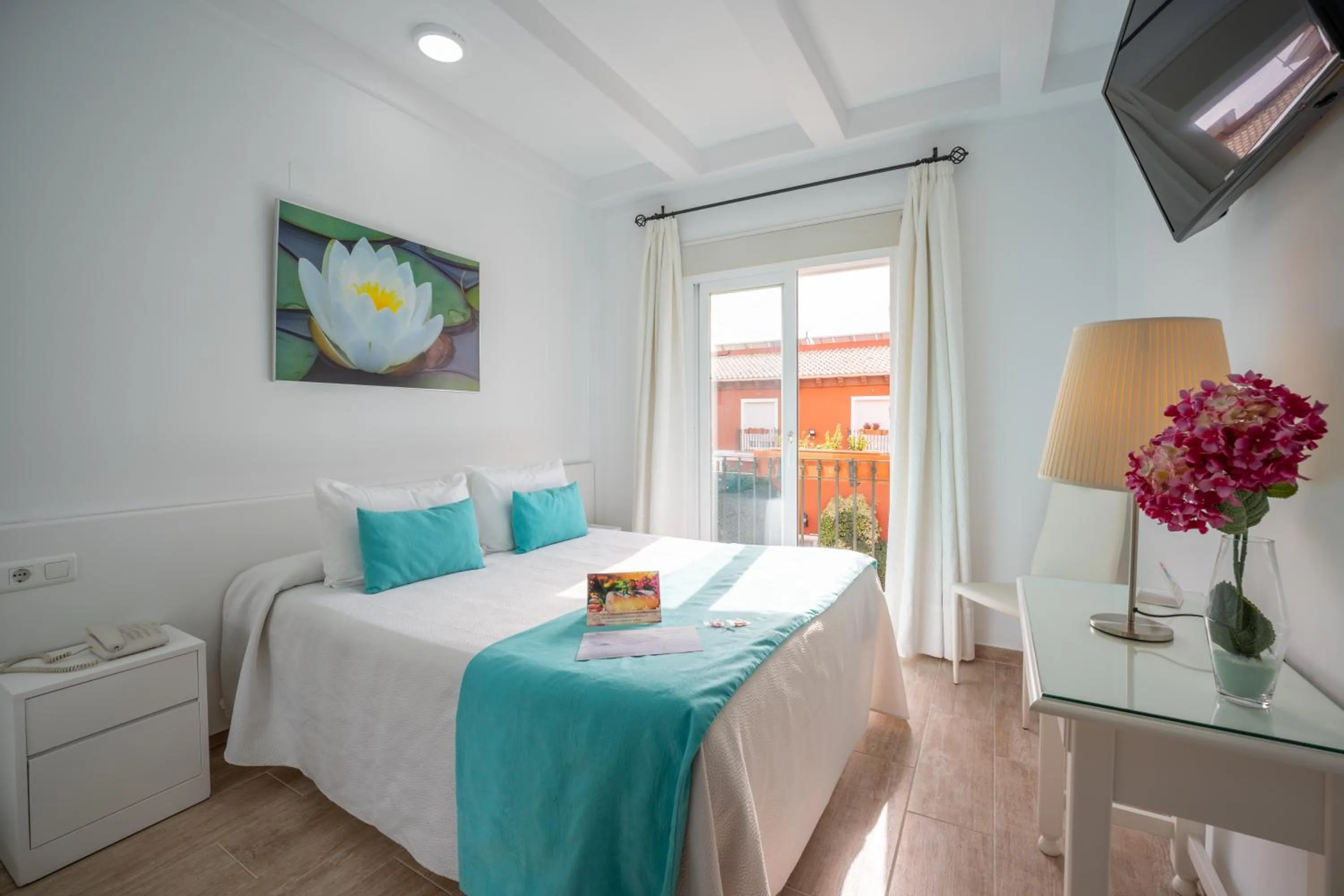 Bed in Hotel Romerito