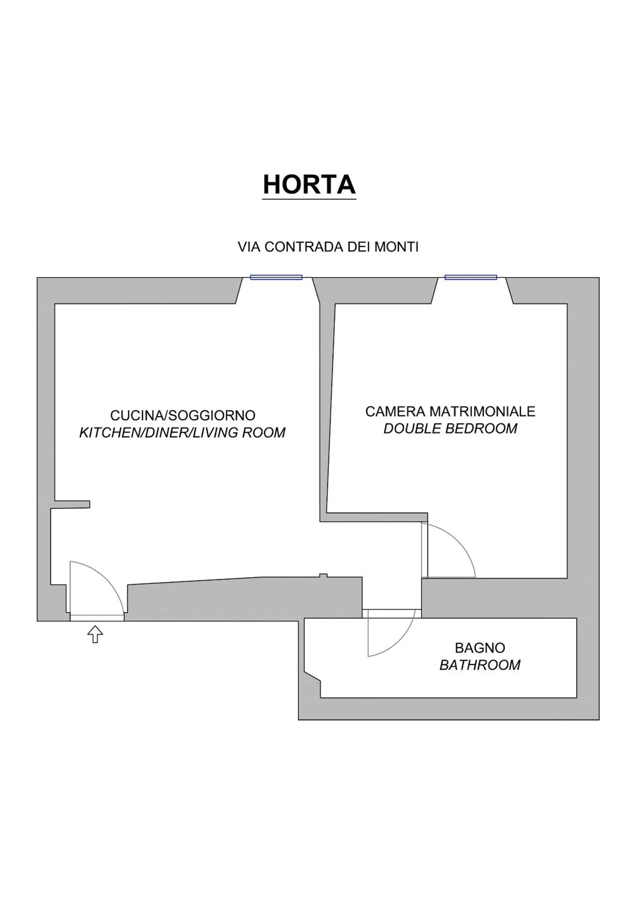 Floor plan in Apartments Cusius and Horta