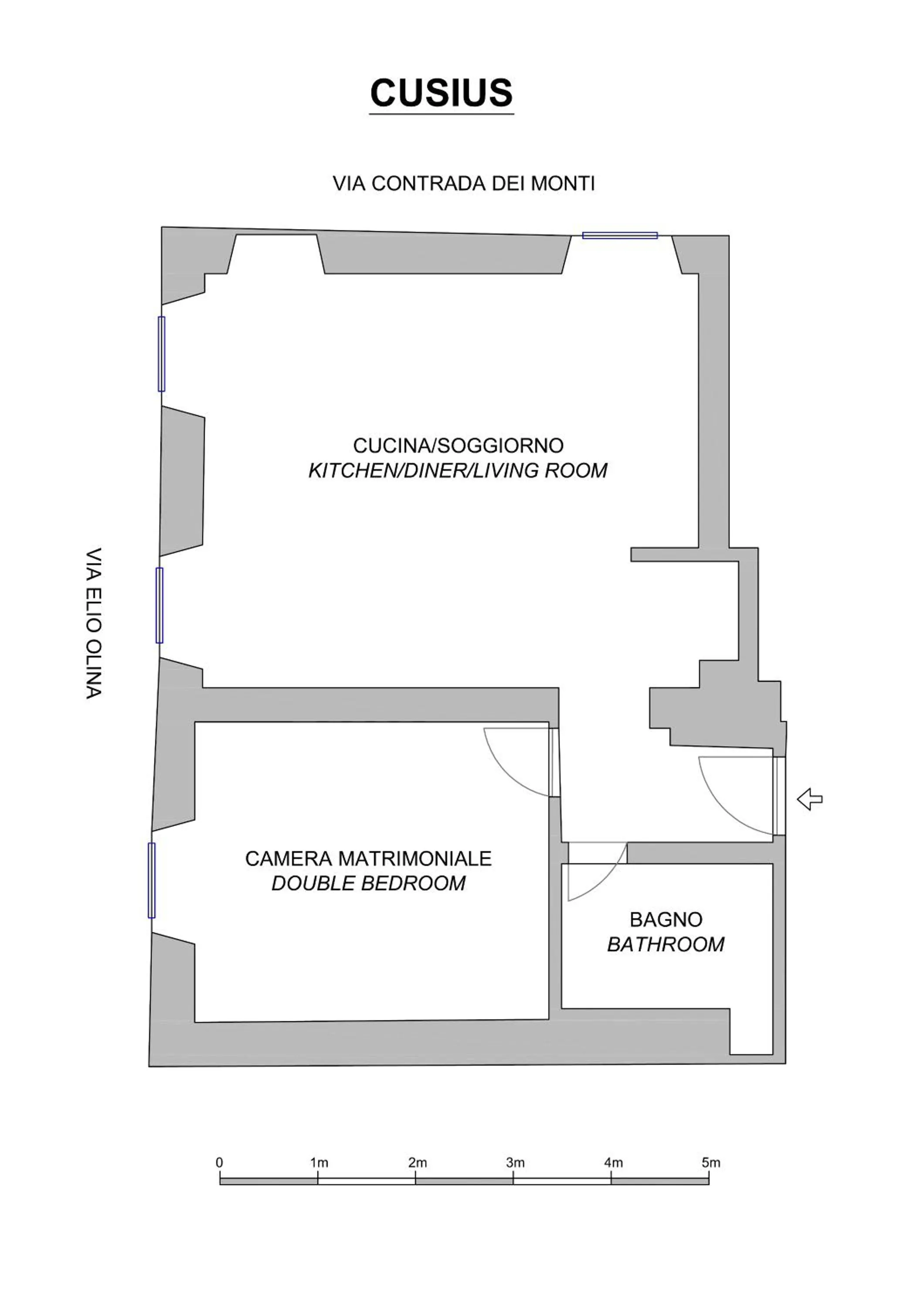 Floor plan in Apartments Cusius and Horta