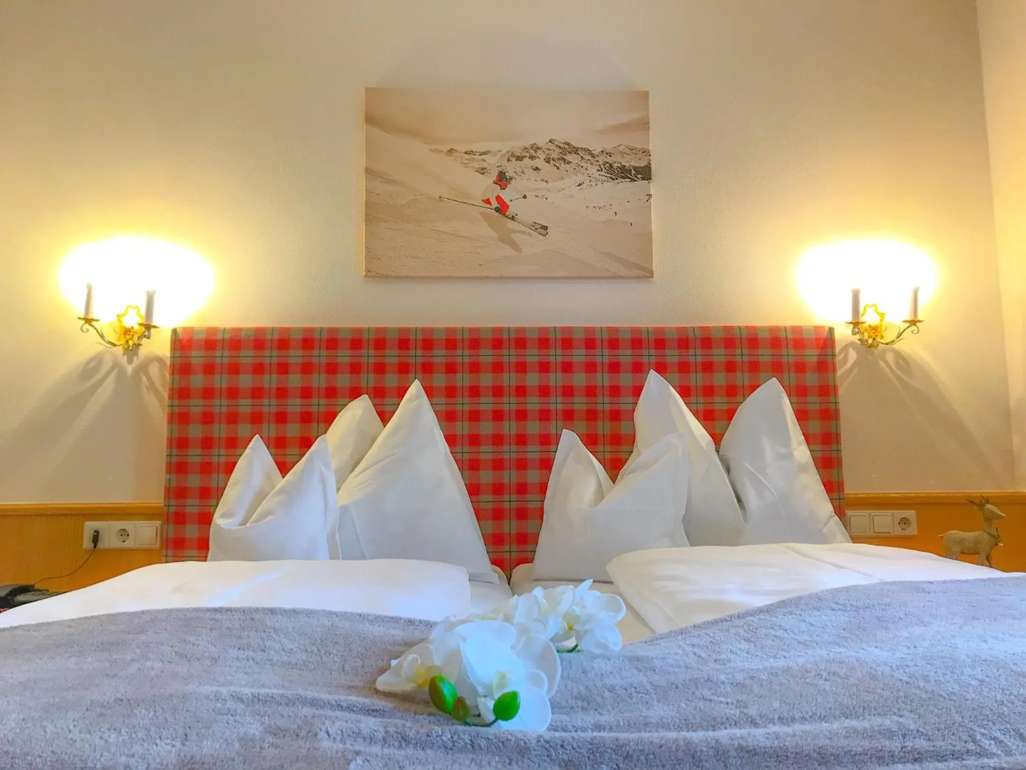 Bed in Andi's Skihotel