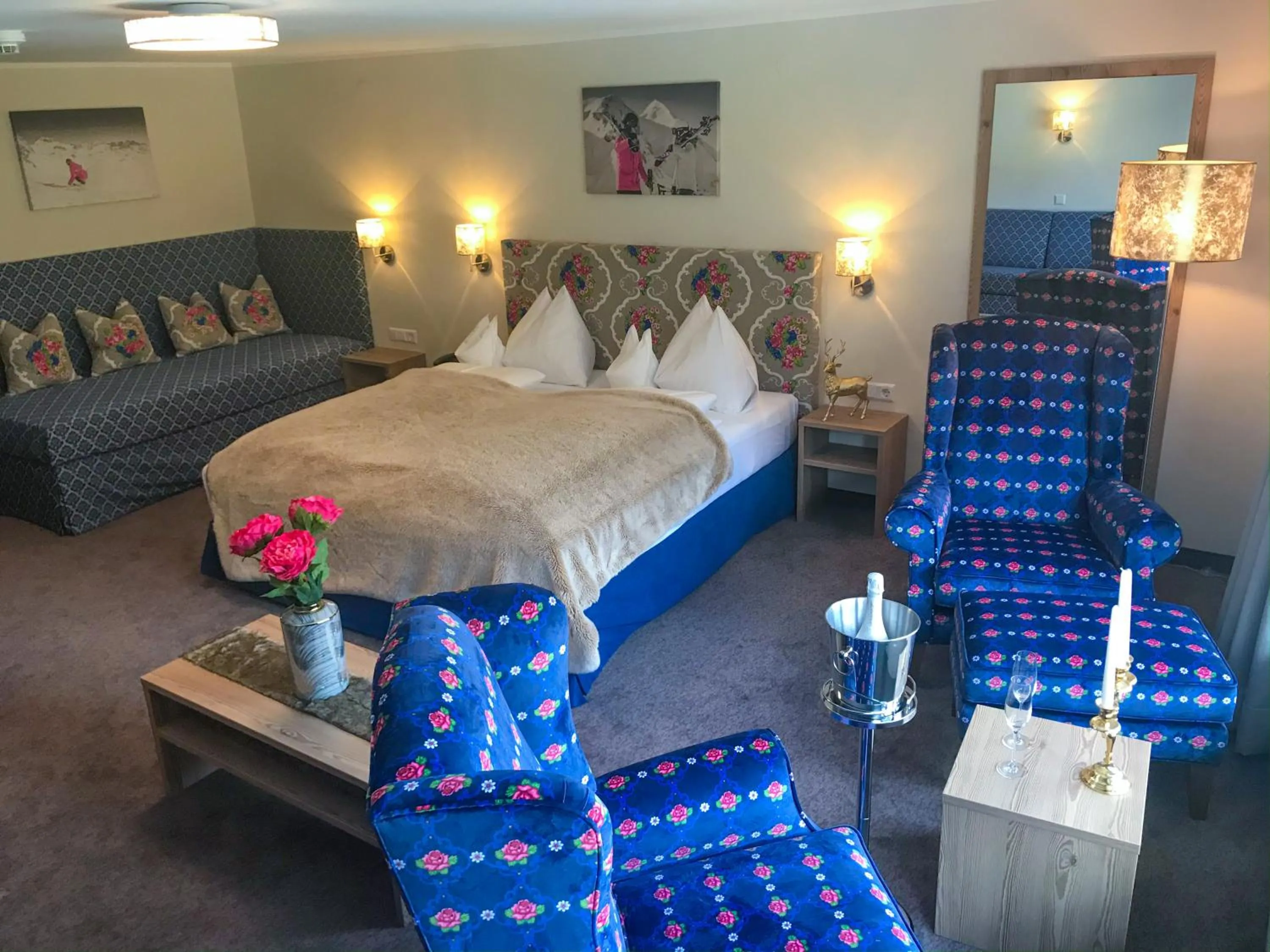 Bed in Andi's Skihotel