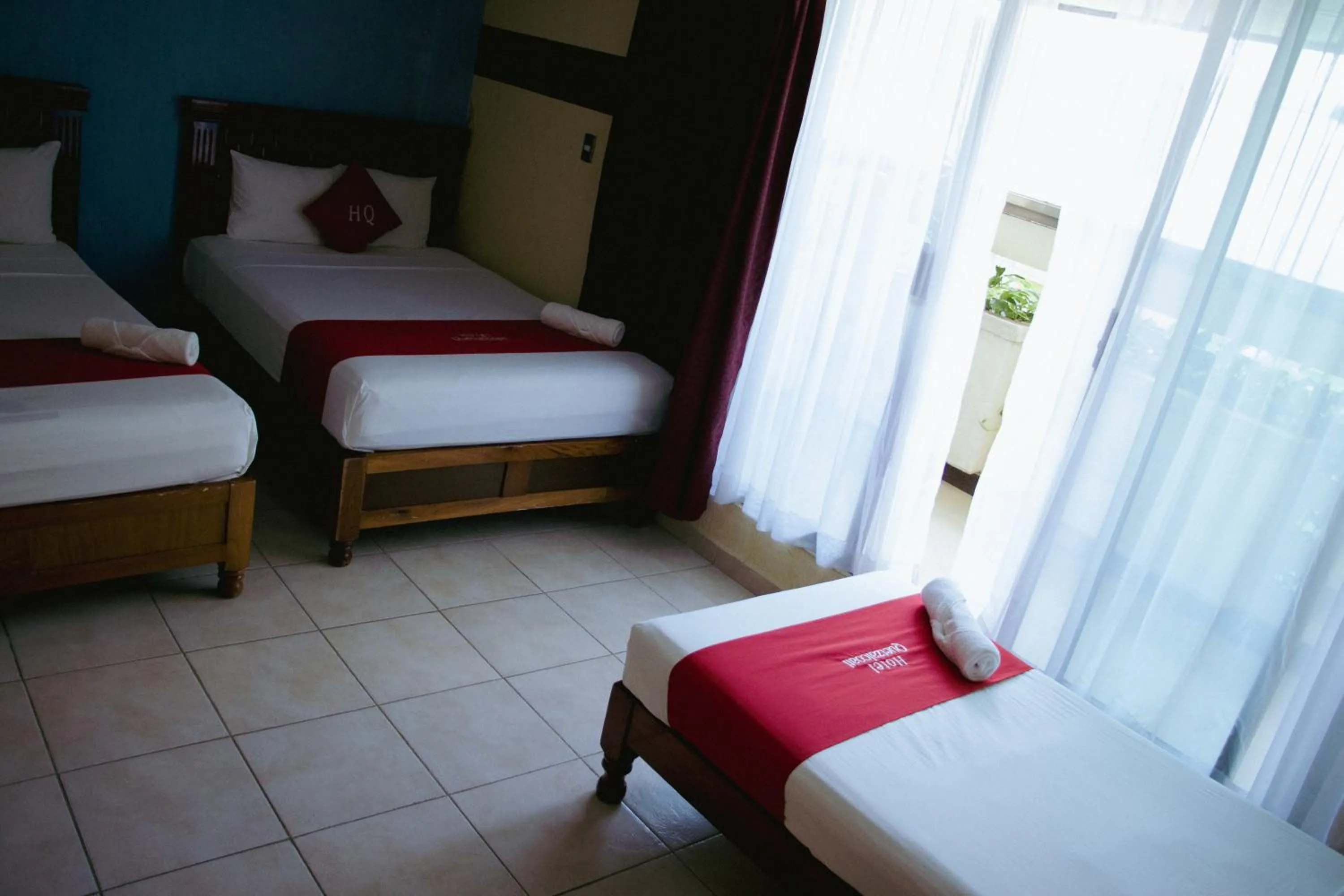 Bed in Hotel Quetzalcóatl