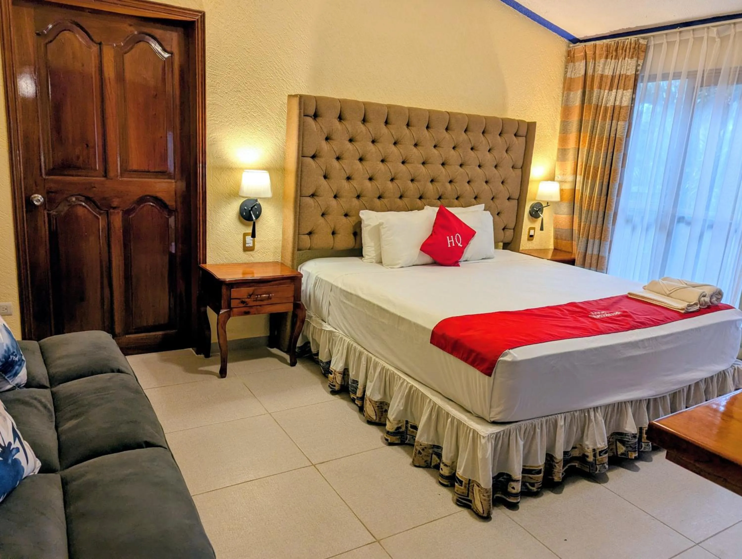 Bed in Hotel Quetzalcóatl