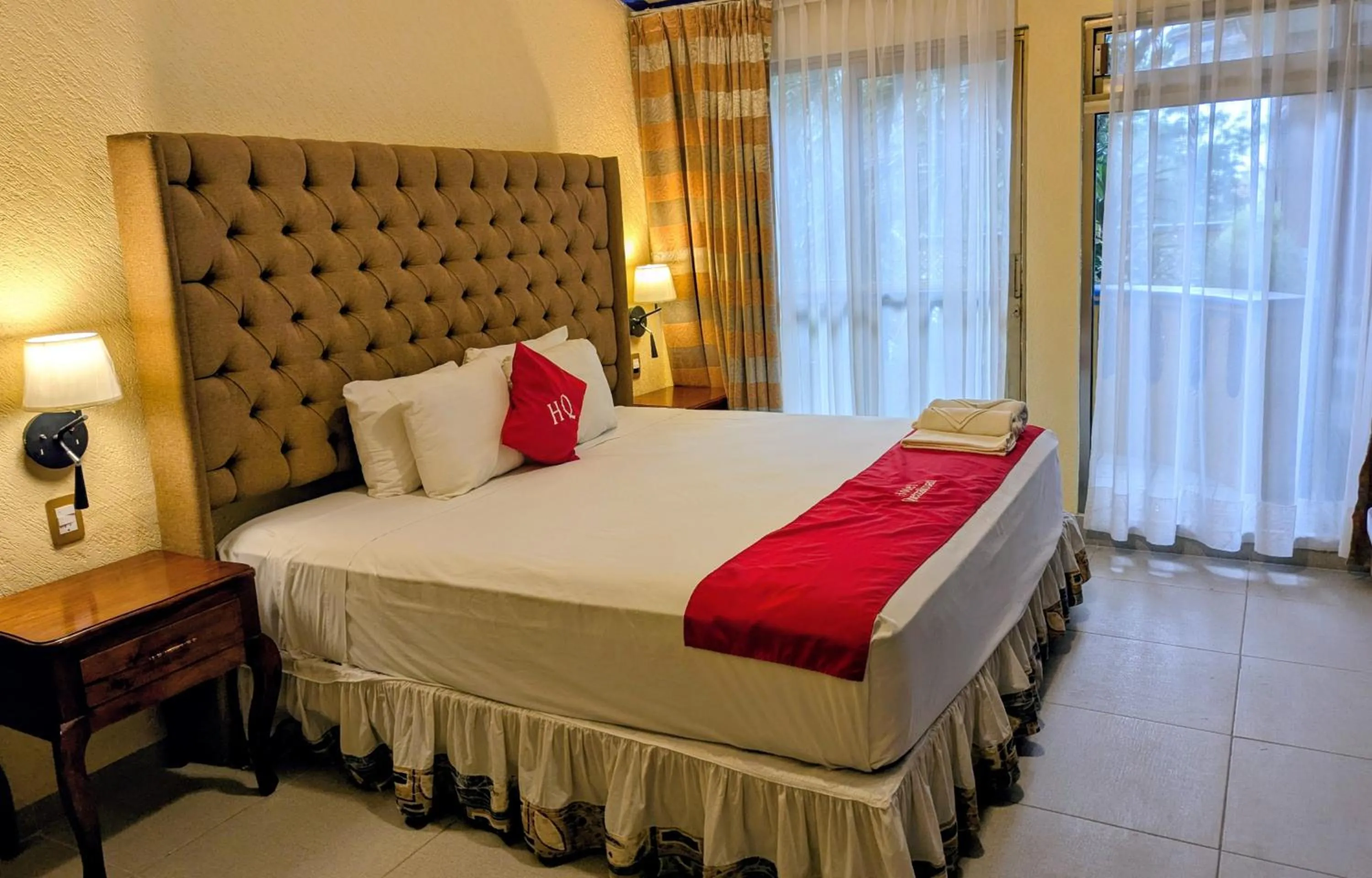 Bed in Hotel Quetzalcóatl