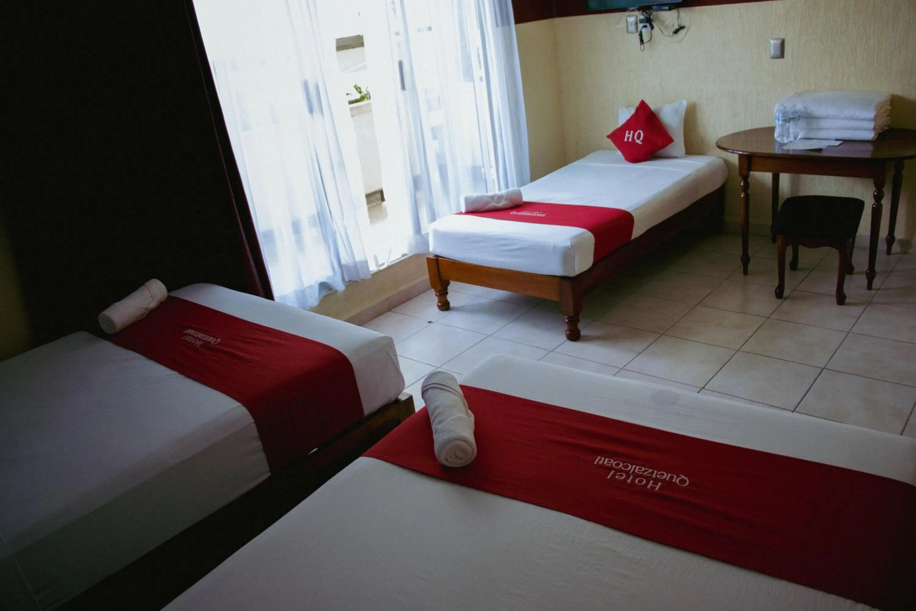 Bed in Hotel Quetzalcóatl