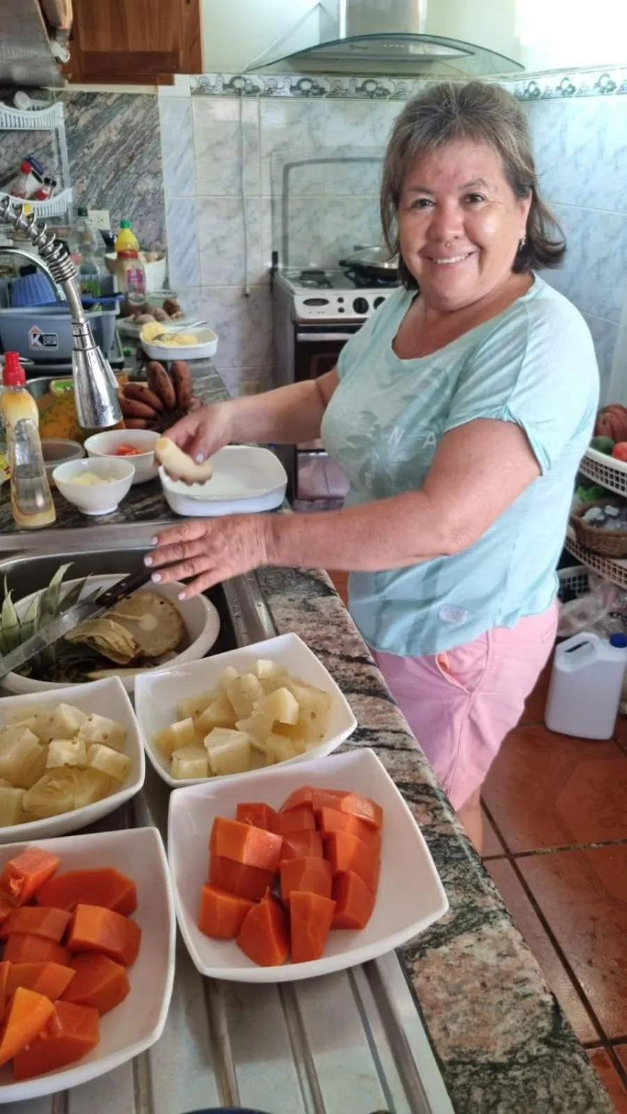 Kitchen or kitchenette in Hostal Casa Edén