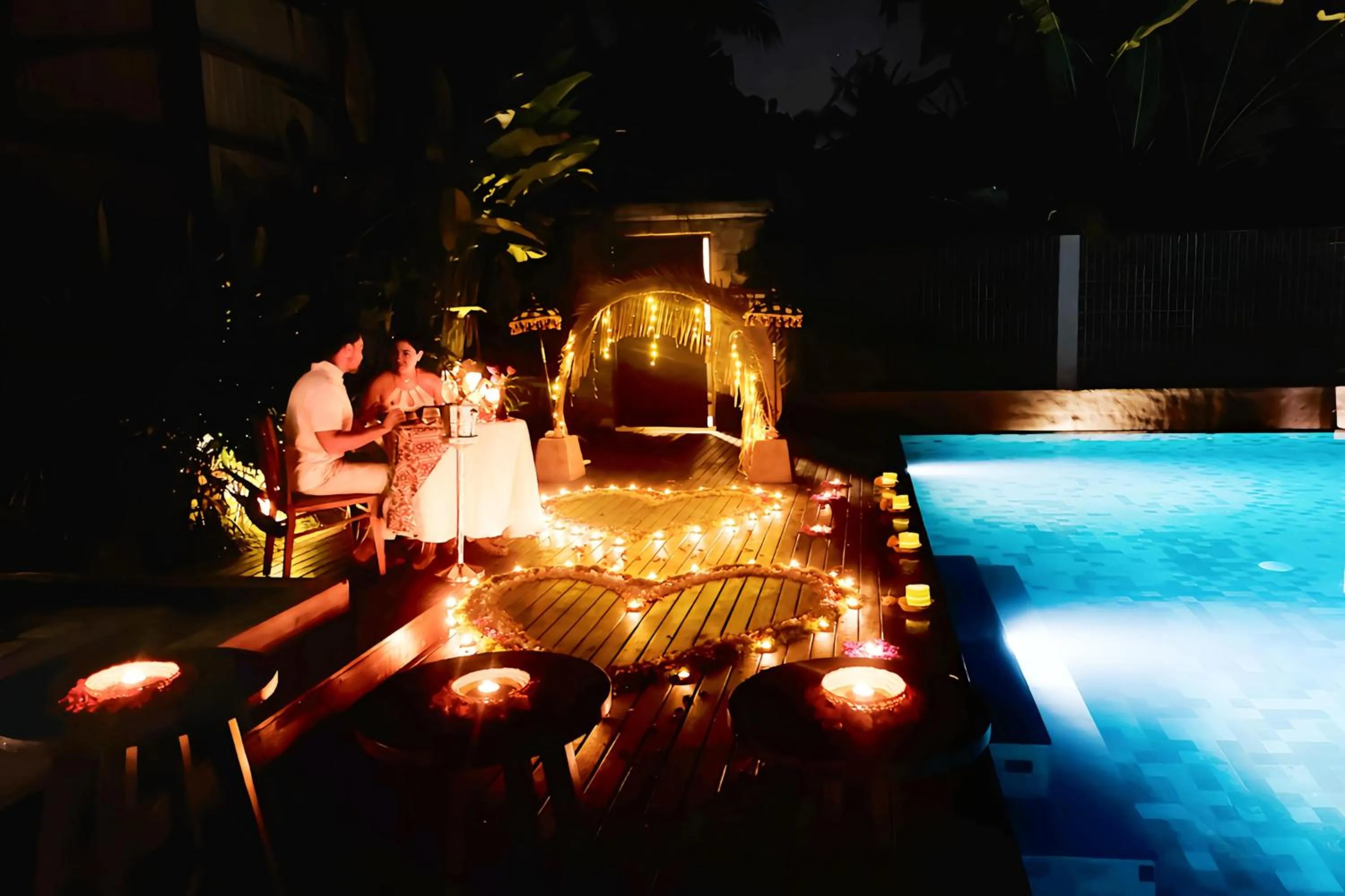 Dinner in Unagi Wooden Villas by Emana