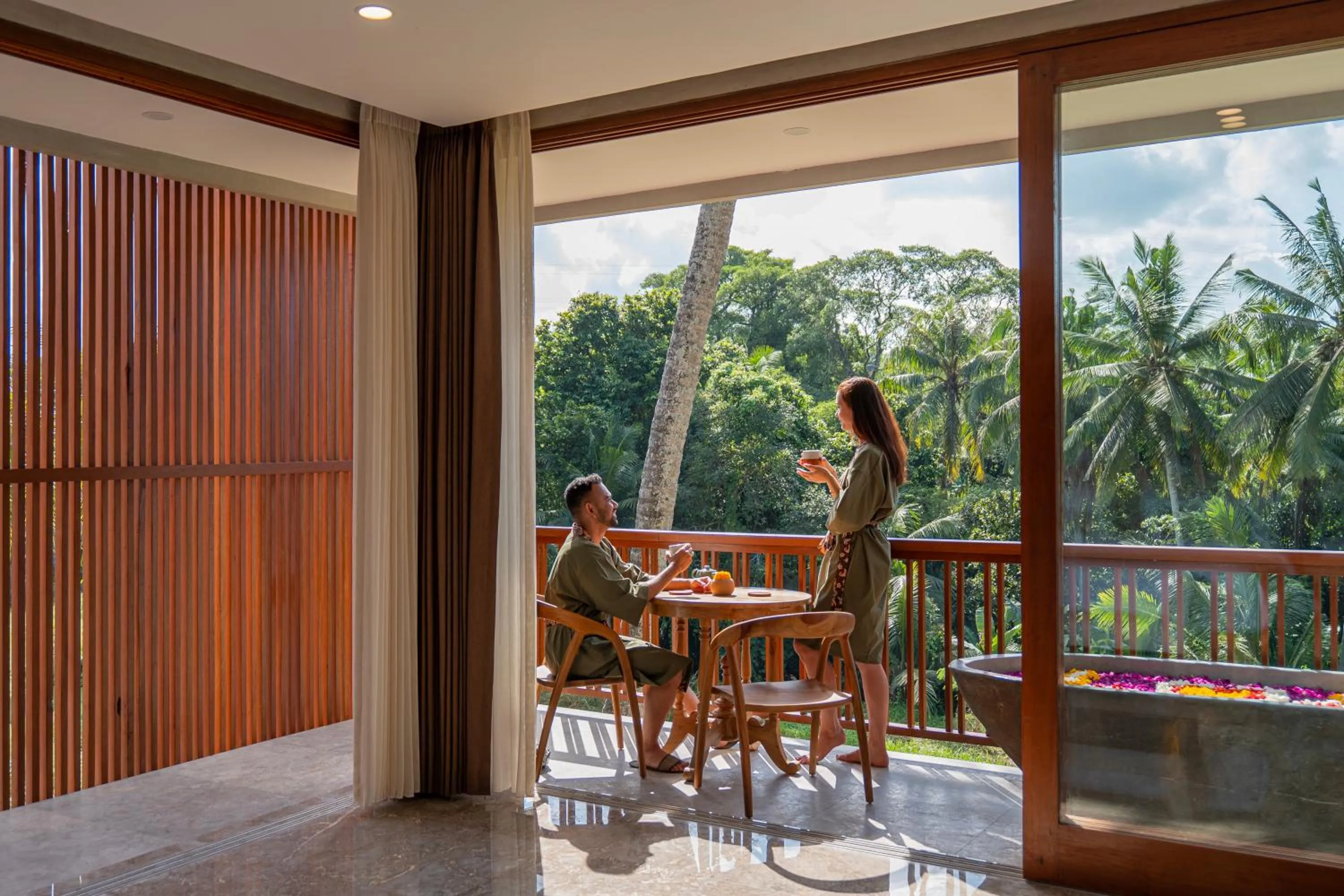 Coffee/tea facilities in Unagi Wooden Villas by Emana