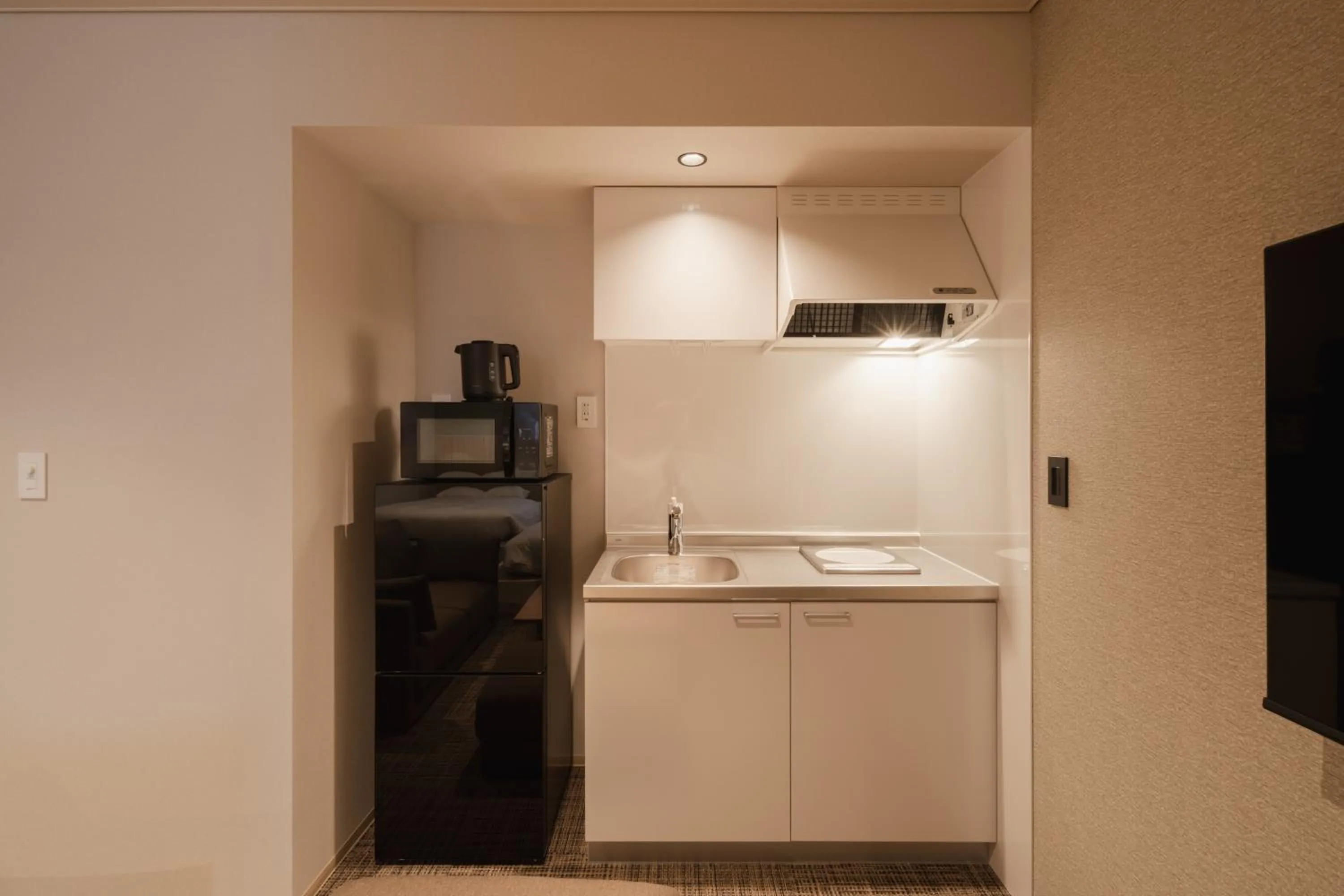 Kitchen or kitchenette in Hotel Ninestates Kagoshima