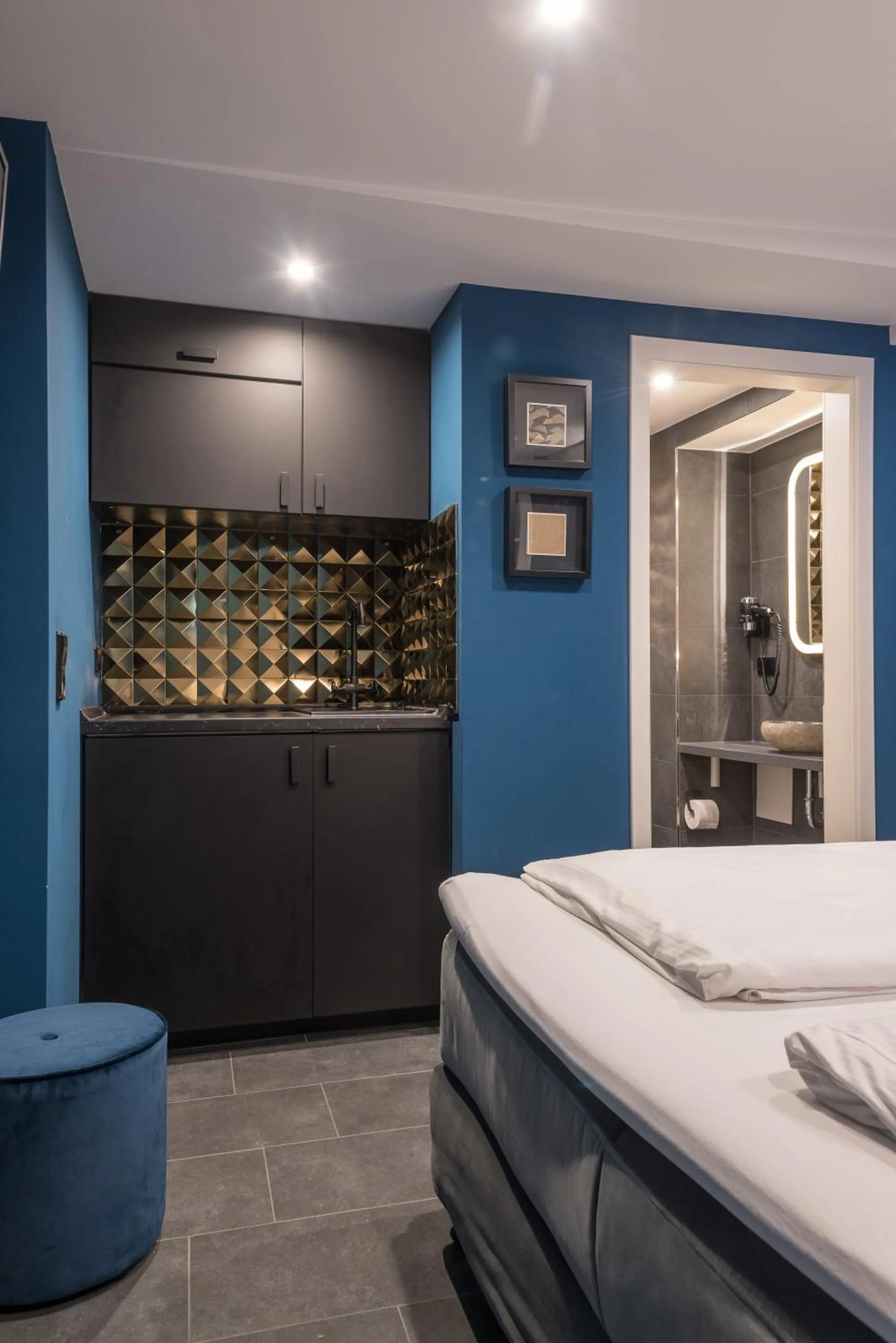 Kitchen or kitchenette, Bed in Apartment Zentral im Herzen der Altstadt