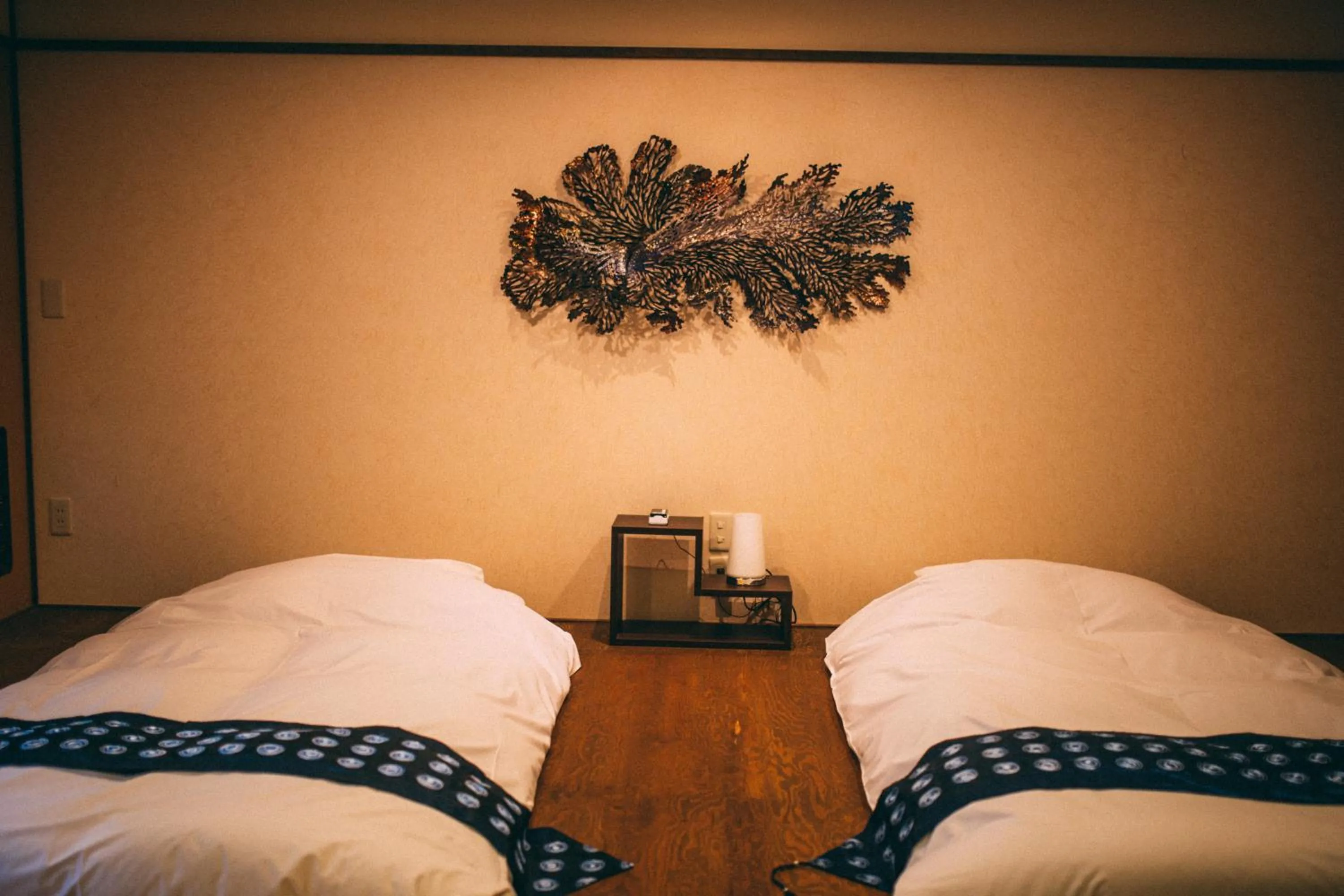 Bed in Iwaiyado Jyuan Nikko Kawaji onsen