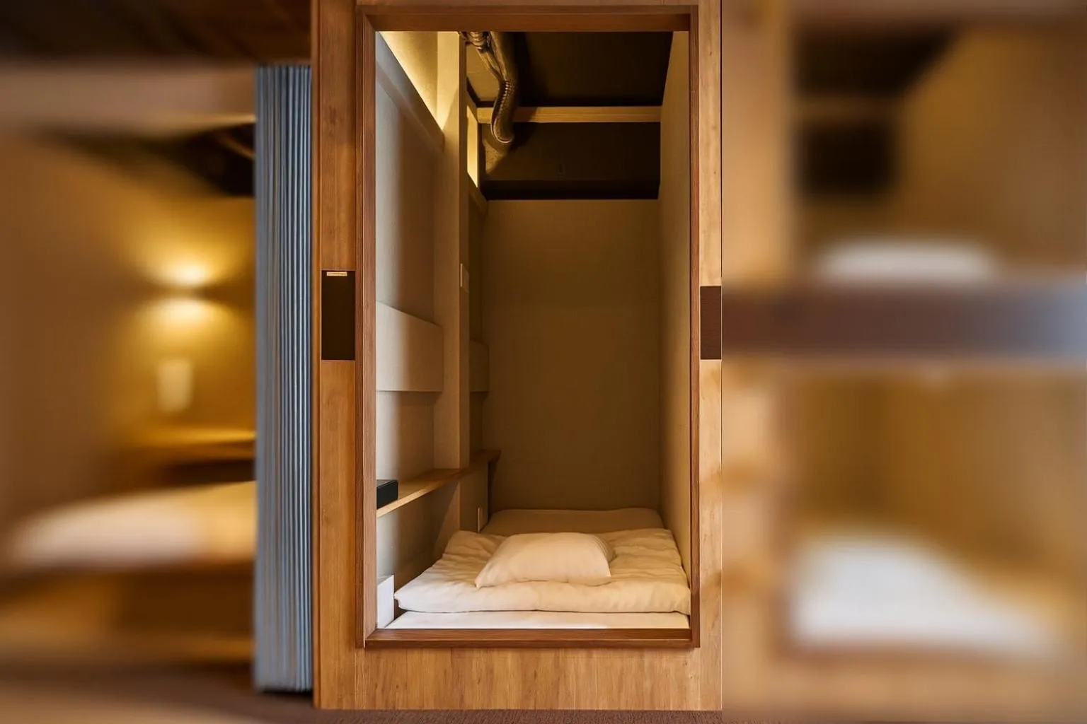 Photo of the whole room, Bed in CAPSULE HOTEL CONTINUE NijojoKita