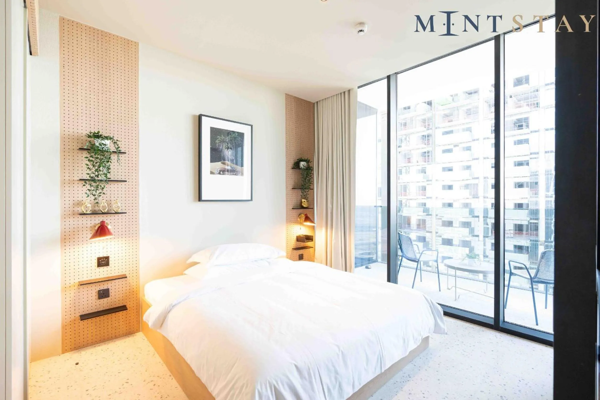 Bed in Upside Living, Business Bay Dubai - Mint Stay