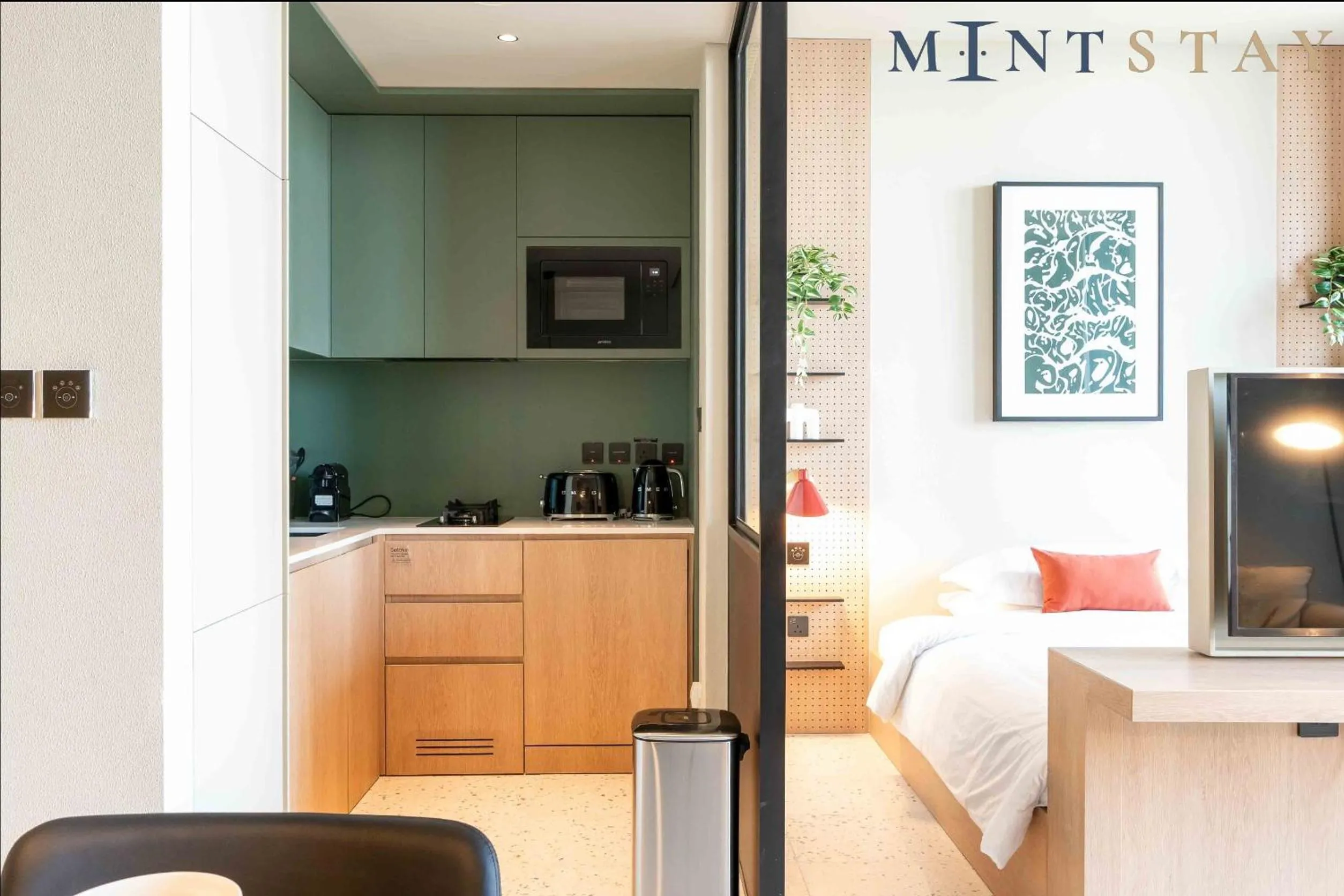 Bed in Upside Living, Business Bay Dubai - Mint Stay