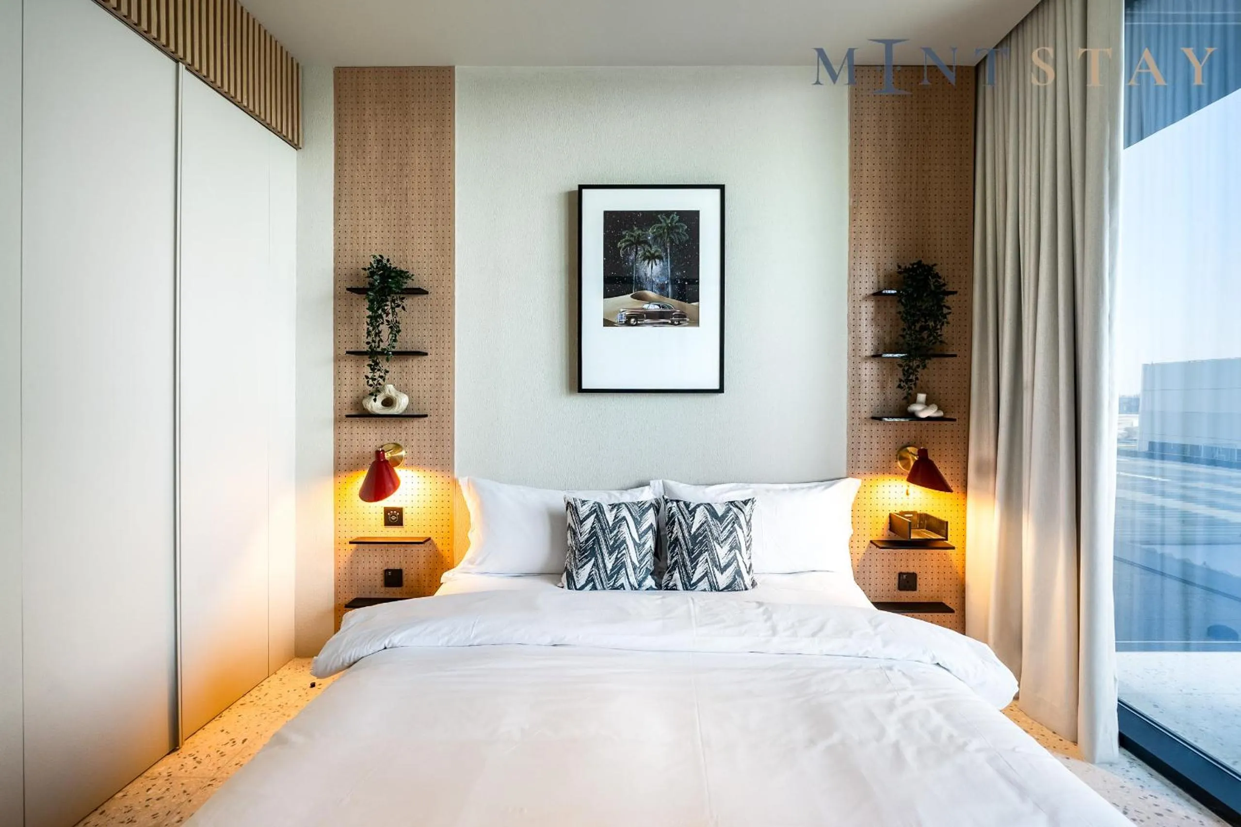 Bed in Upside Living, Business Bay Dubai - Mint Stay