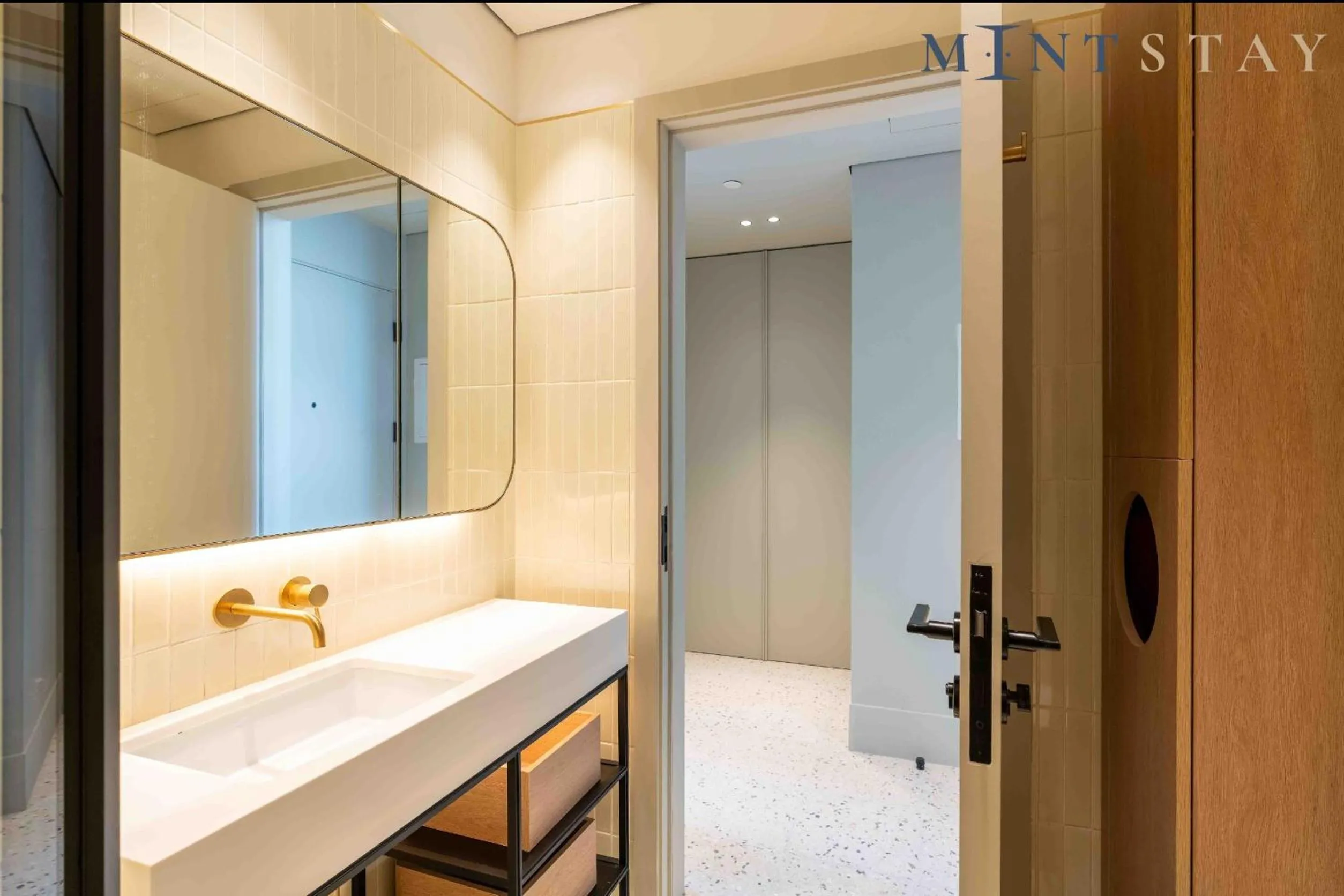 Bed in Upside Living, Business Bay Dubai - Mint Stay