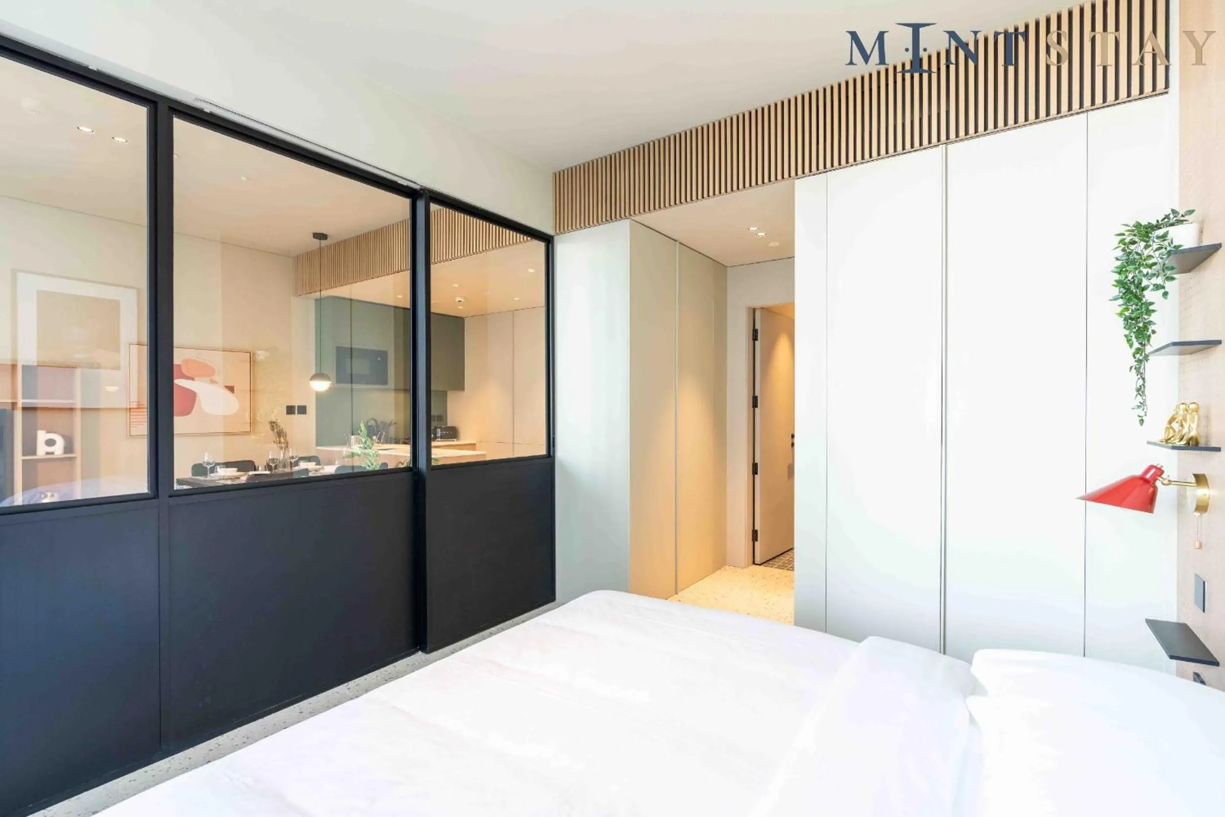 Bed in Upside Living, Business Bay Dubai - Mint Stay