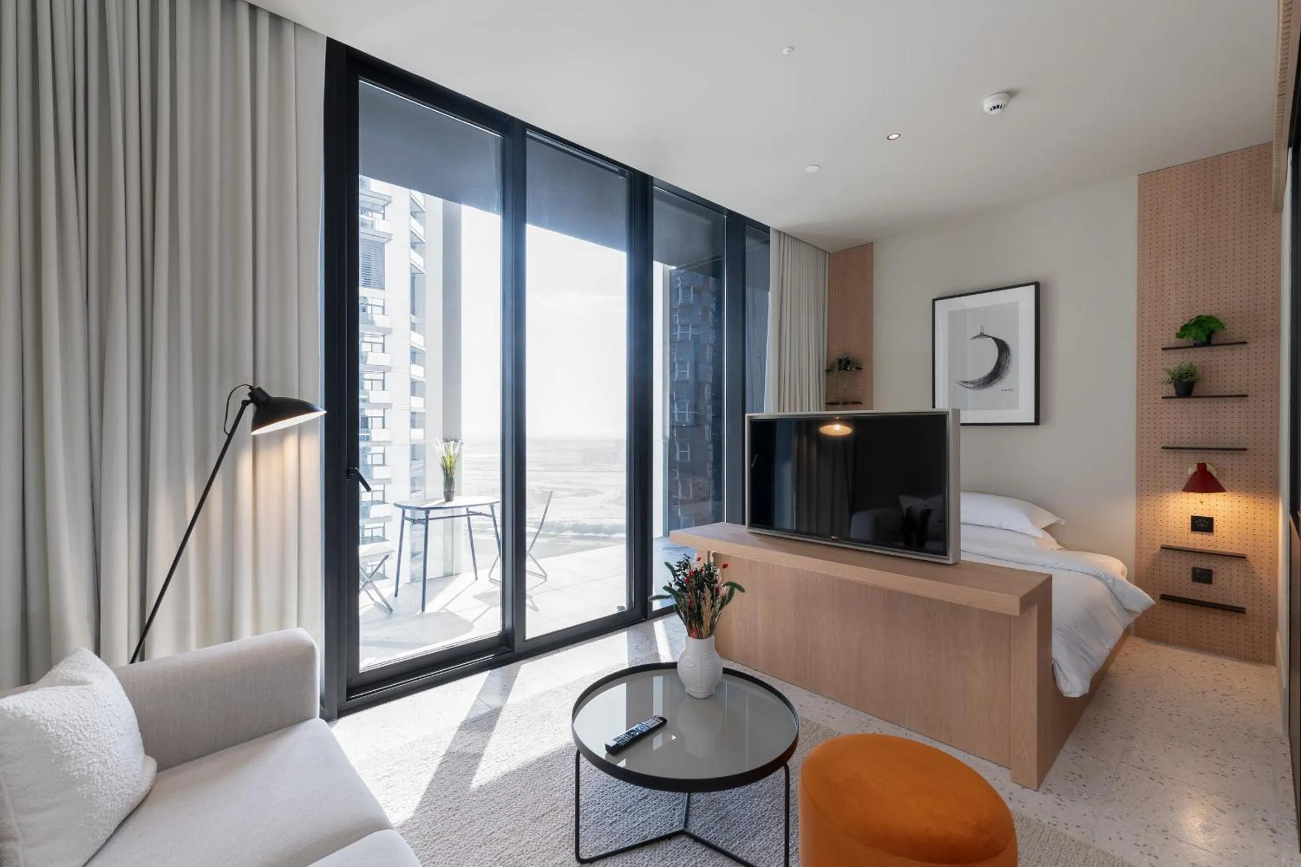 Bed in Upside Living, Business Bay Dubai - Mint Stay