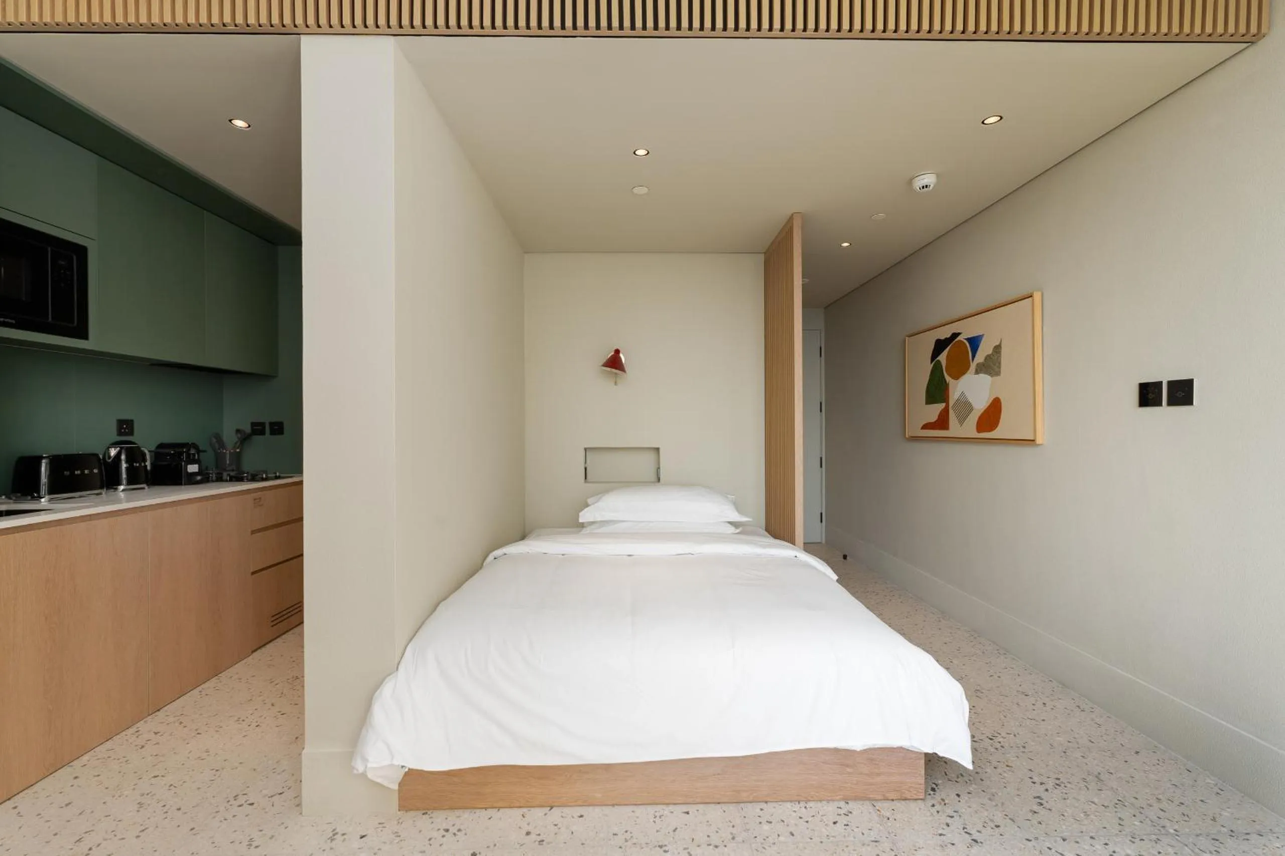 Bed in Upside Living, Business Bay Dubai - Mint Stay