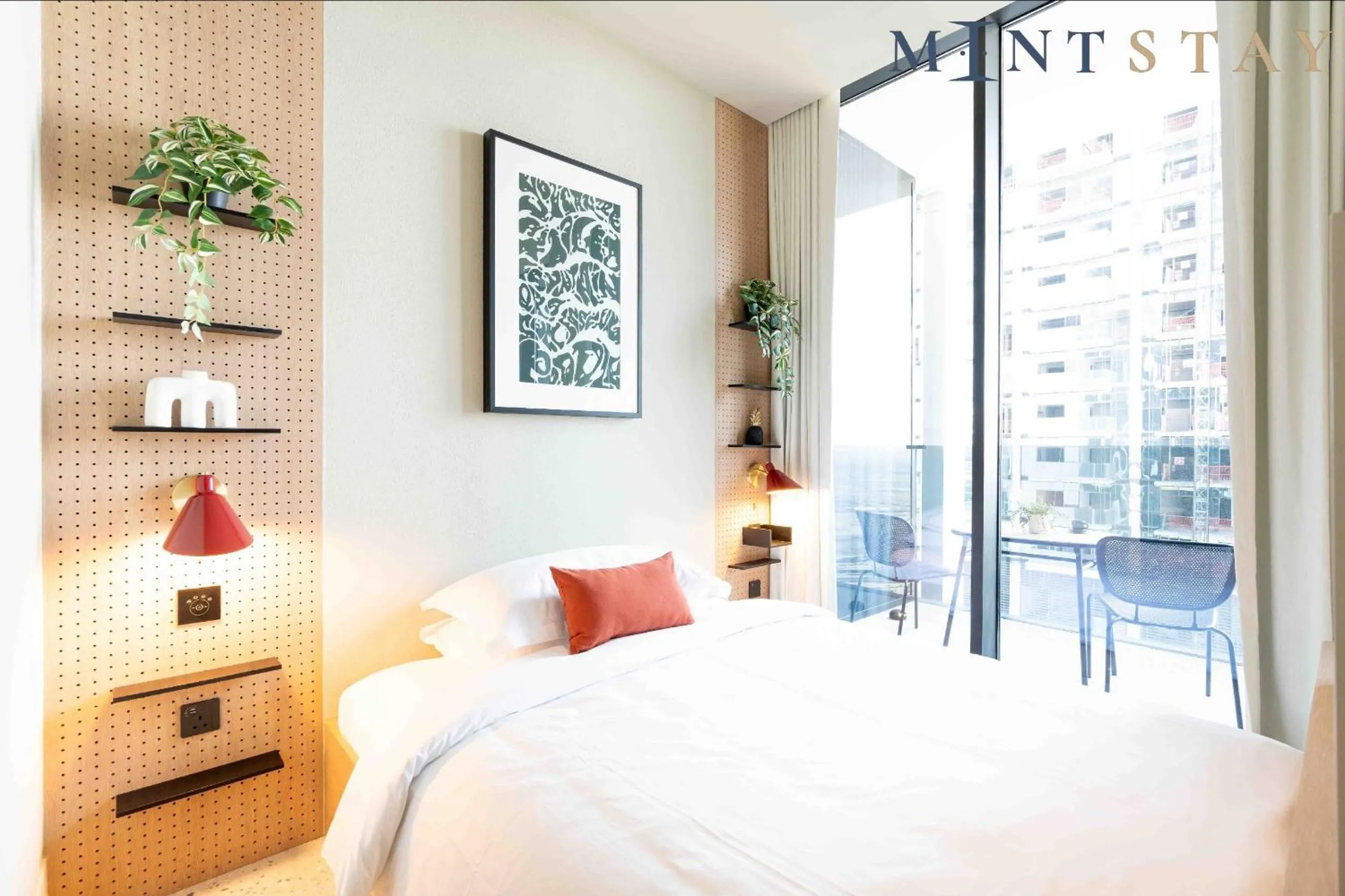 Bed in Upside Living, Business Bay Dubai - Mint Stay