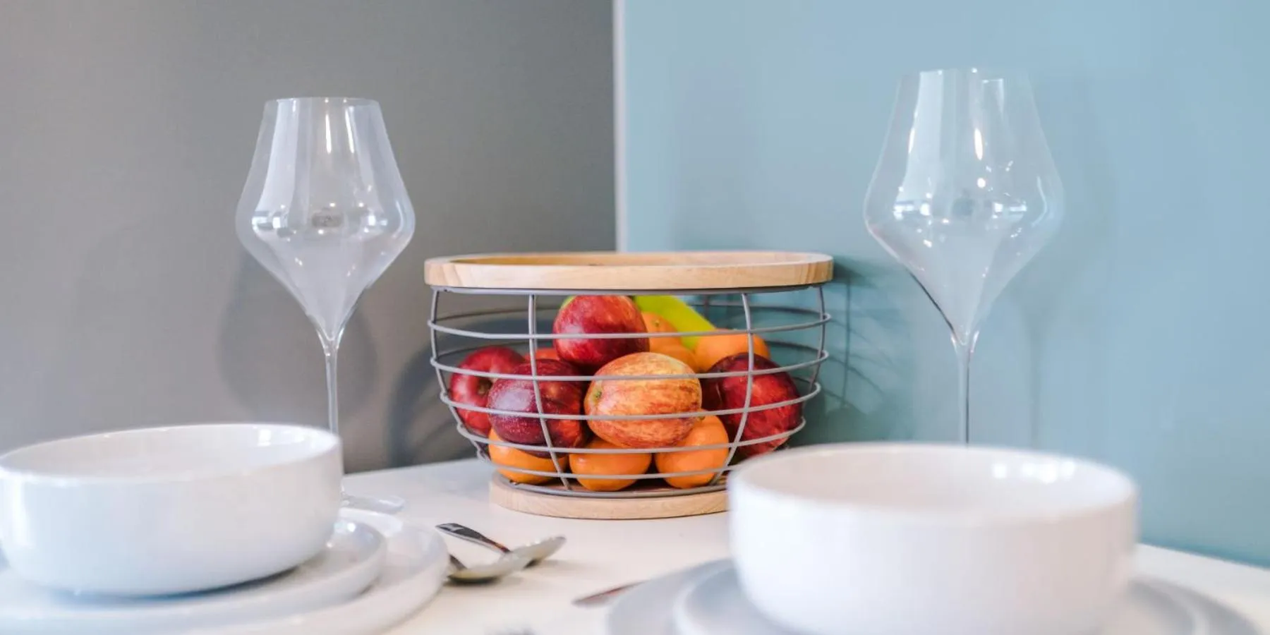 Dining area in City Studios, Preston