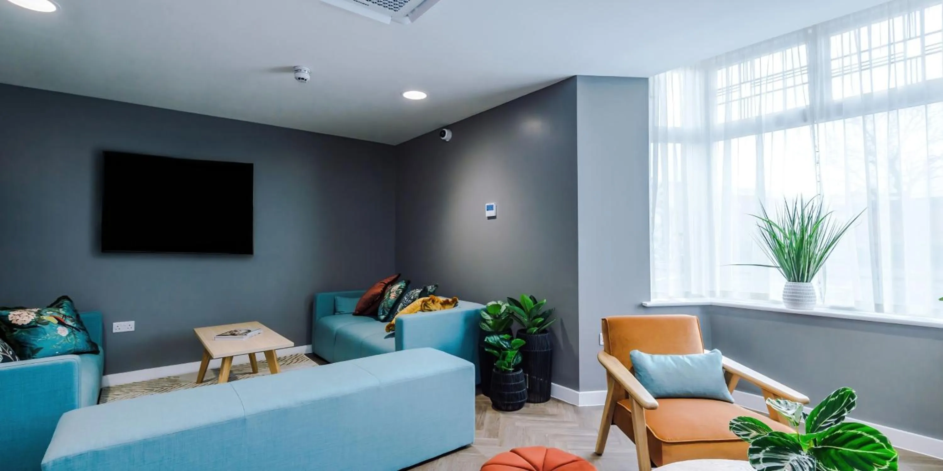 Communal lounge/ TV room in City Studios, Preston