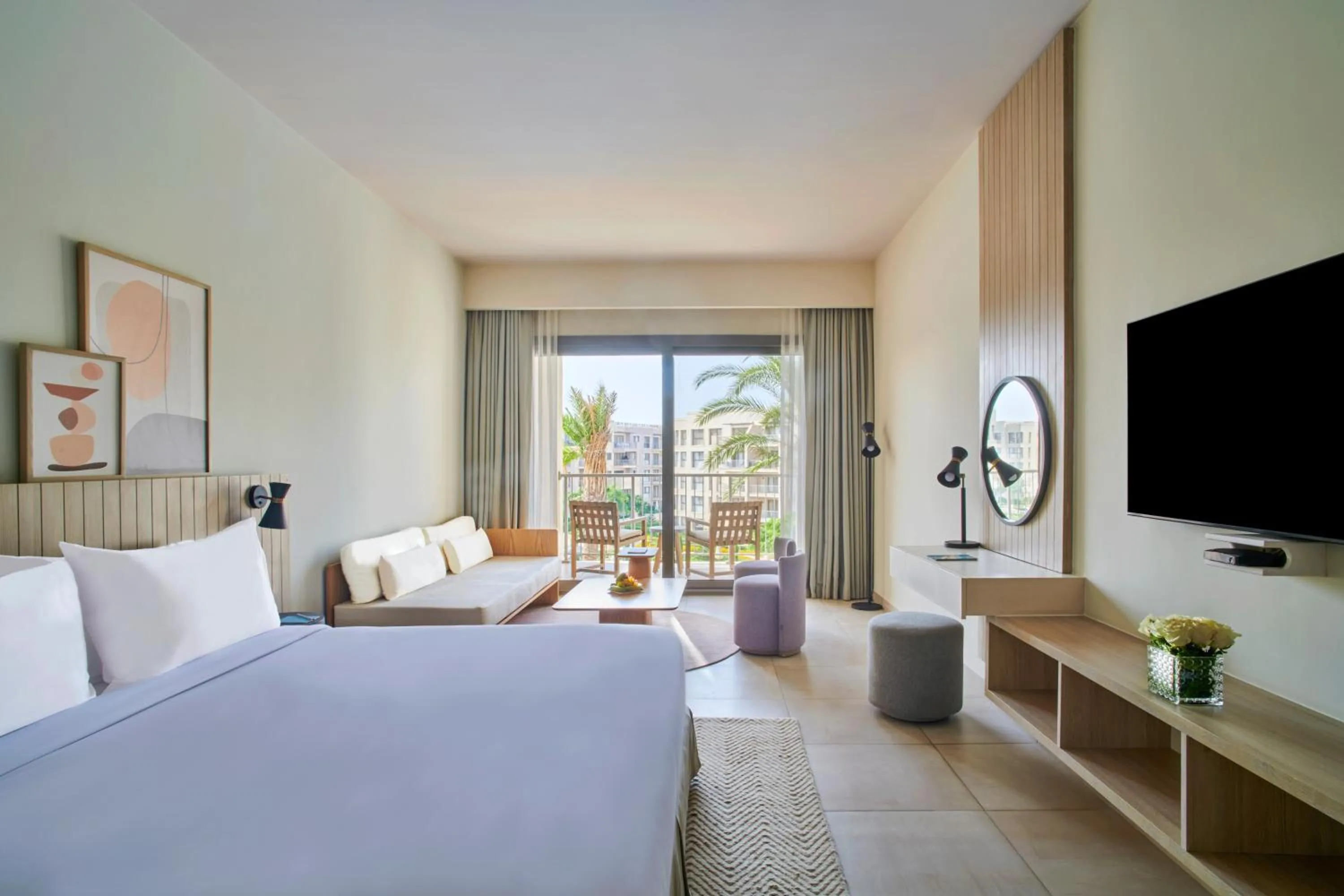 Communal lounge/ TV room, Bed in Marassi Boutique Hotel-Marina 2