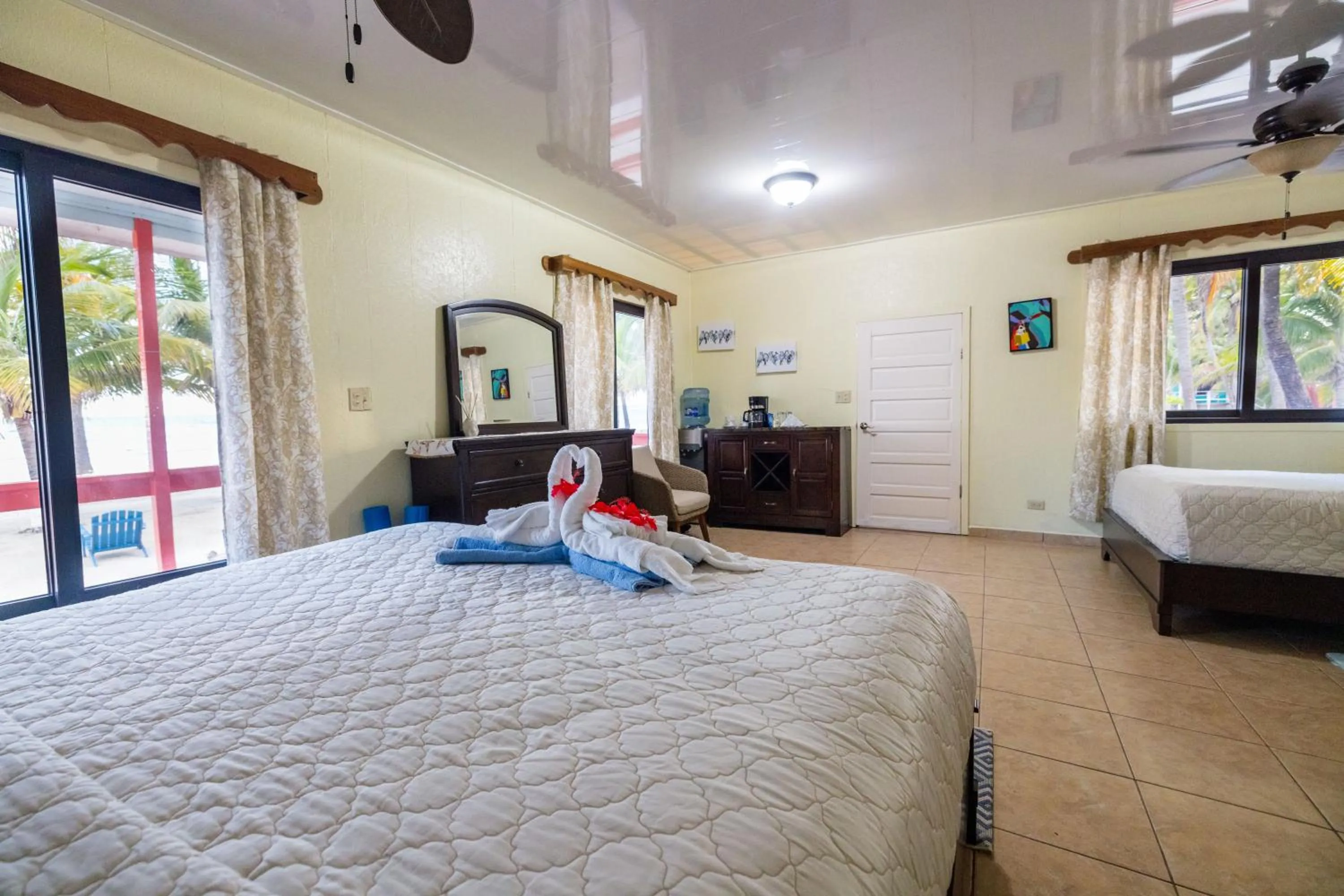 Bed in Blue Marlin Beach Resort