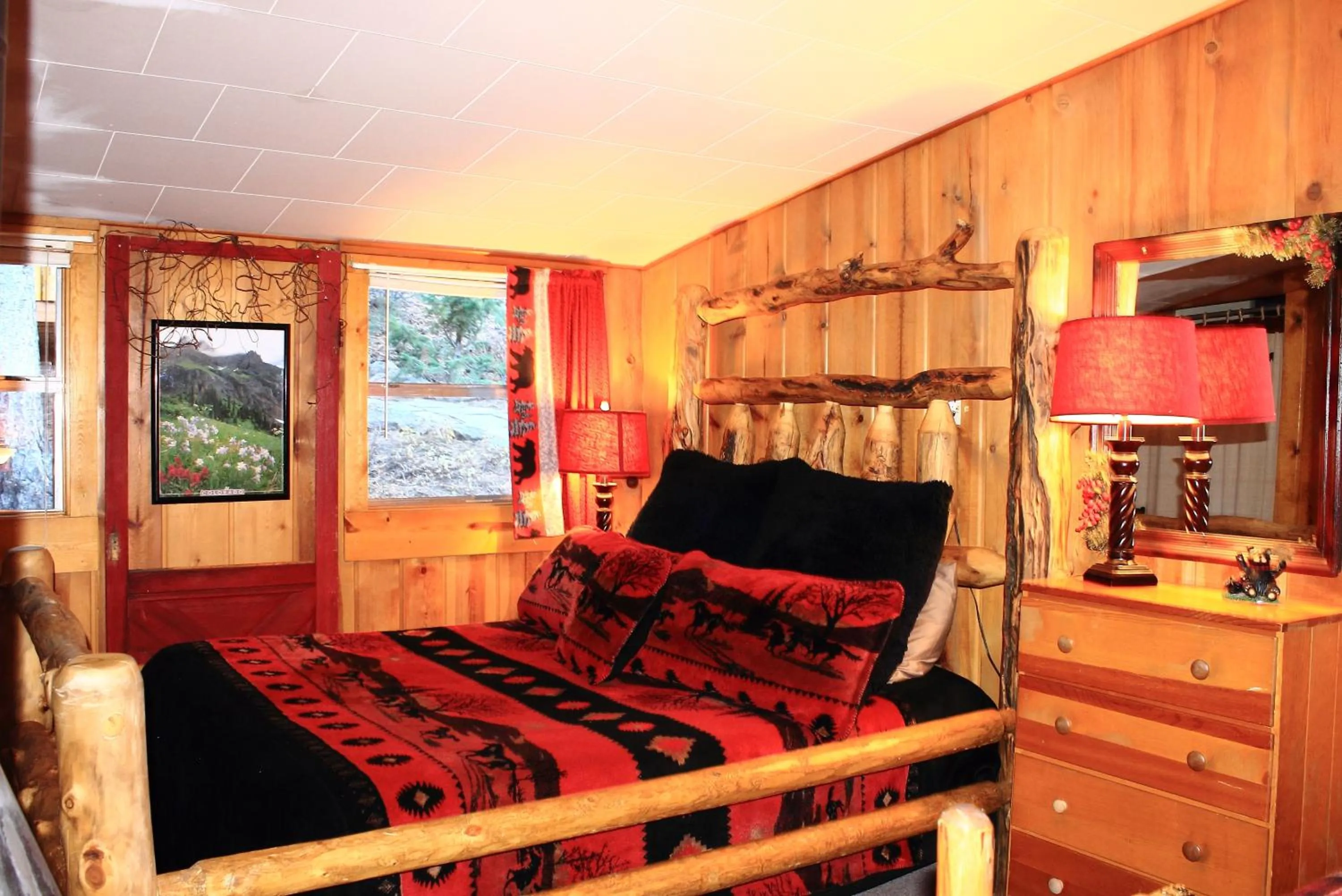 Bed in Pine Haven Resort