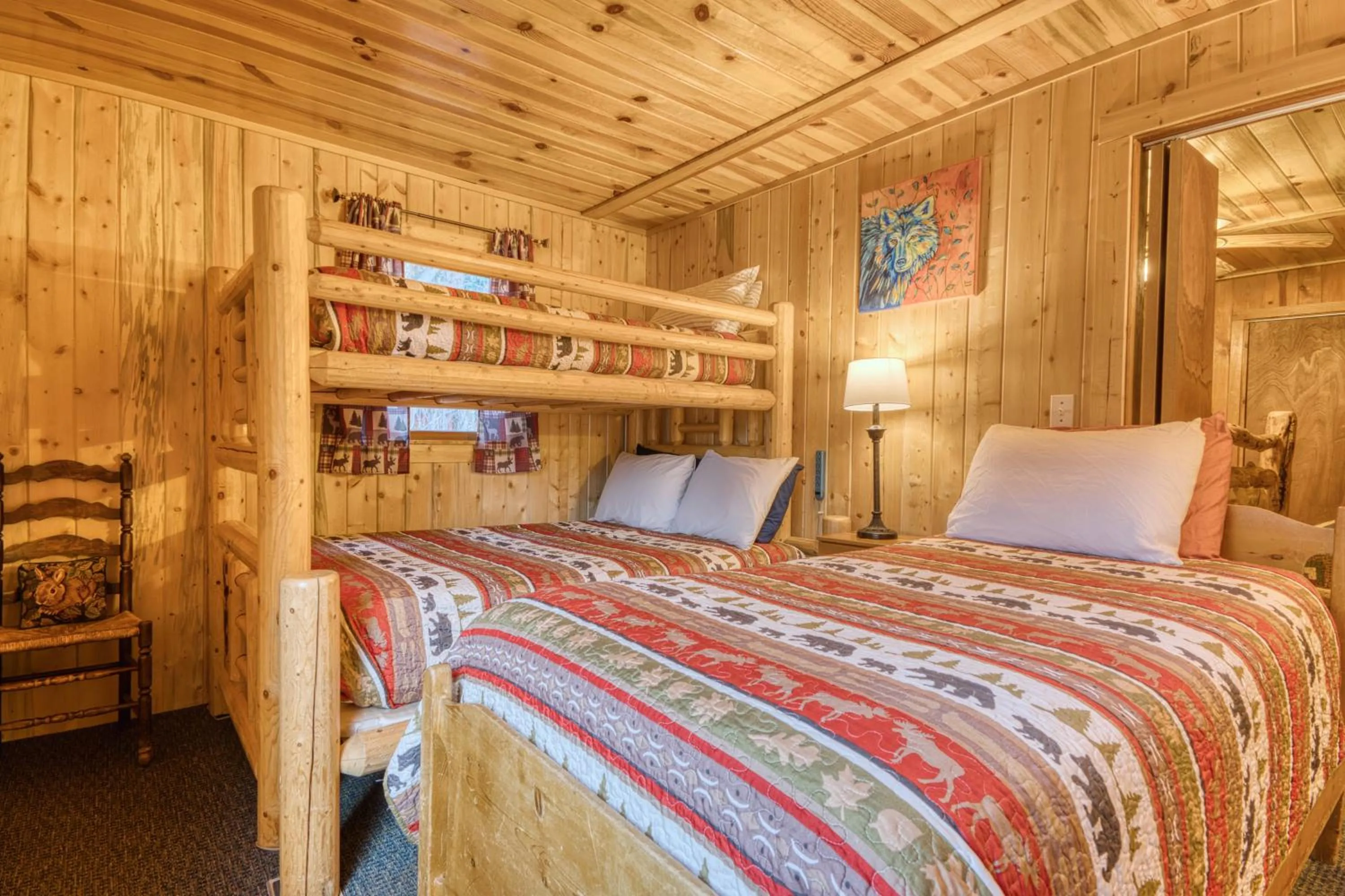 Bed in Pine Haven Resort