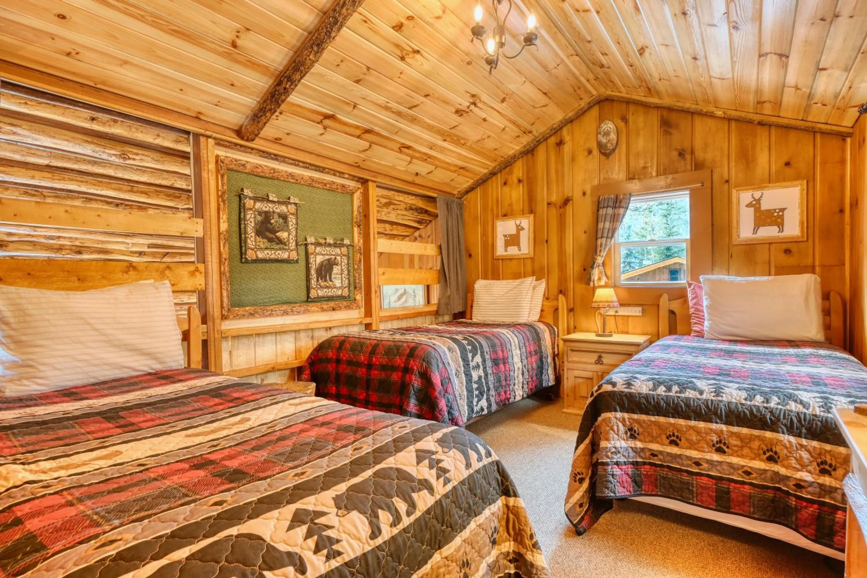 Bed in Pine Haven Resort