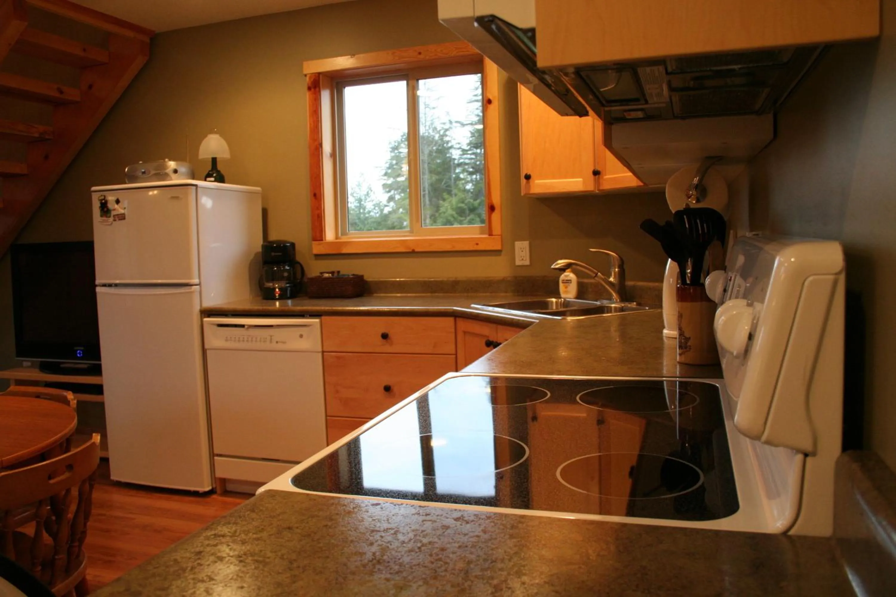 Kitchen or kitchenette in Cabins West