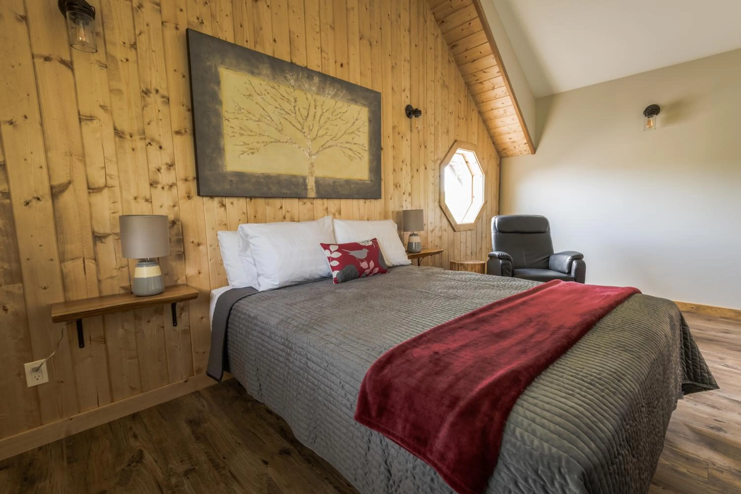 Bed in Cabins West