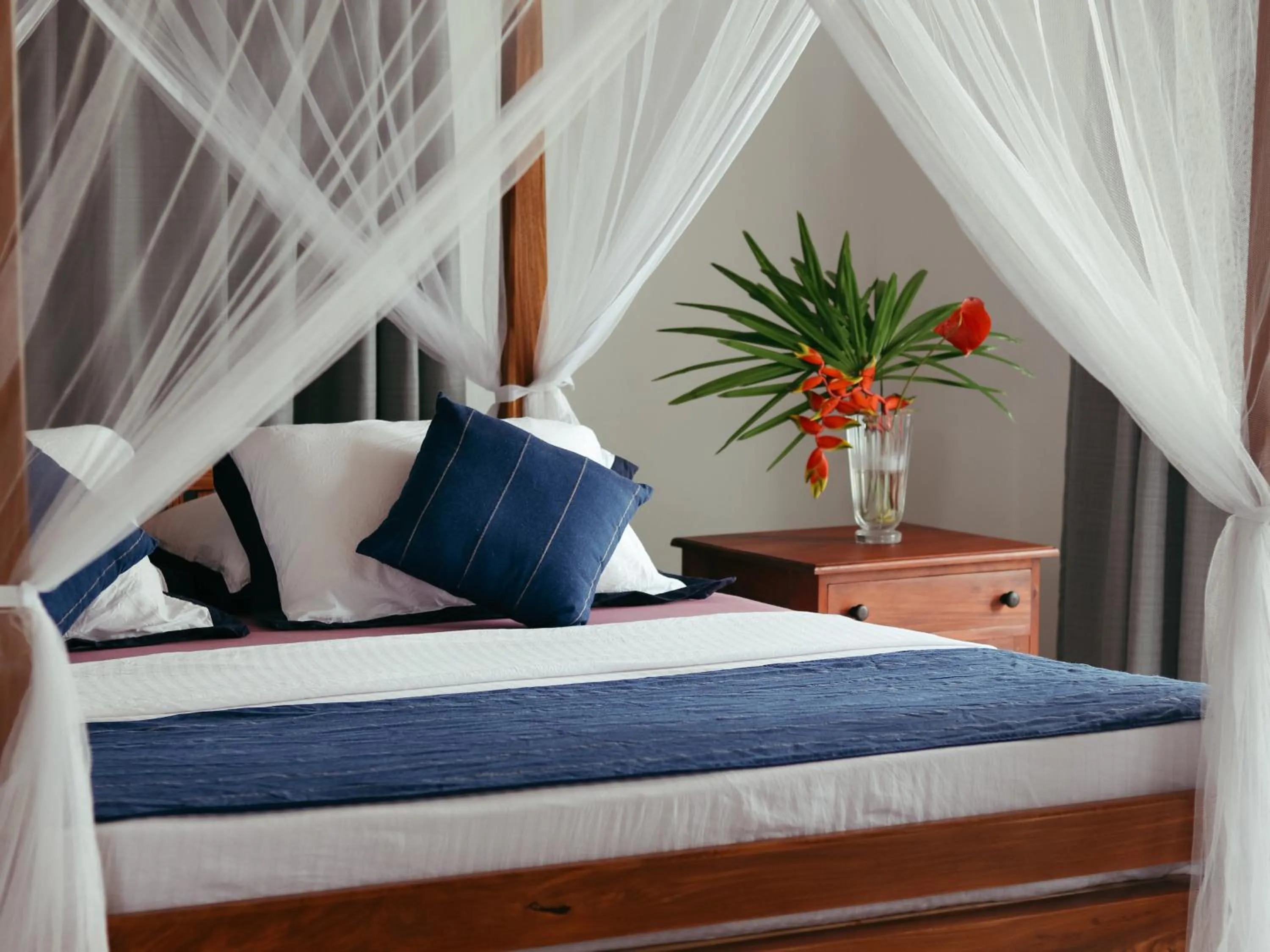 Bed in Galawatta Beach Resort